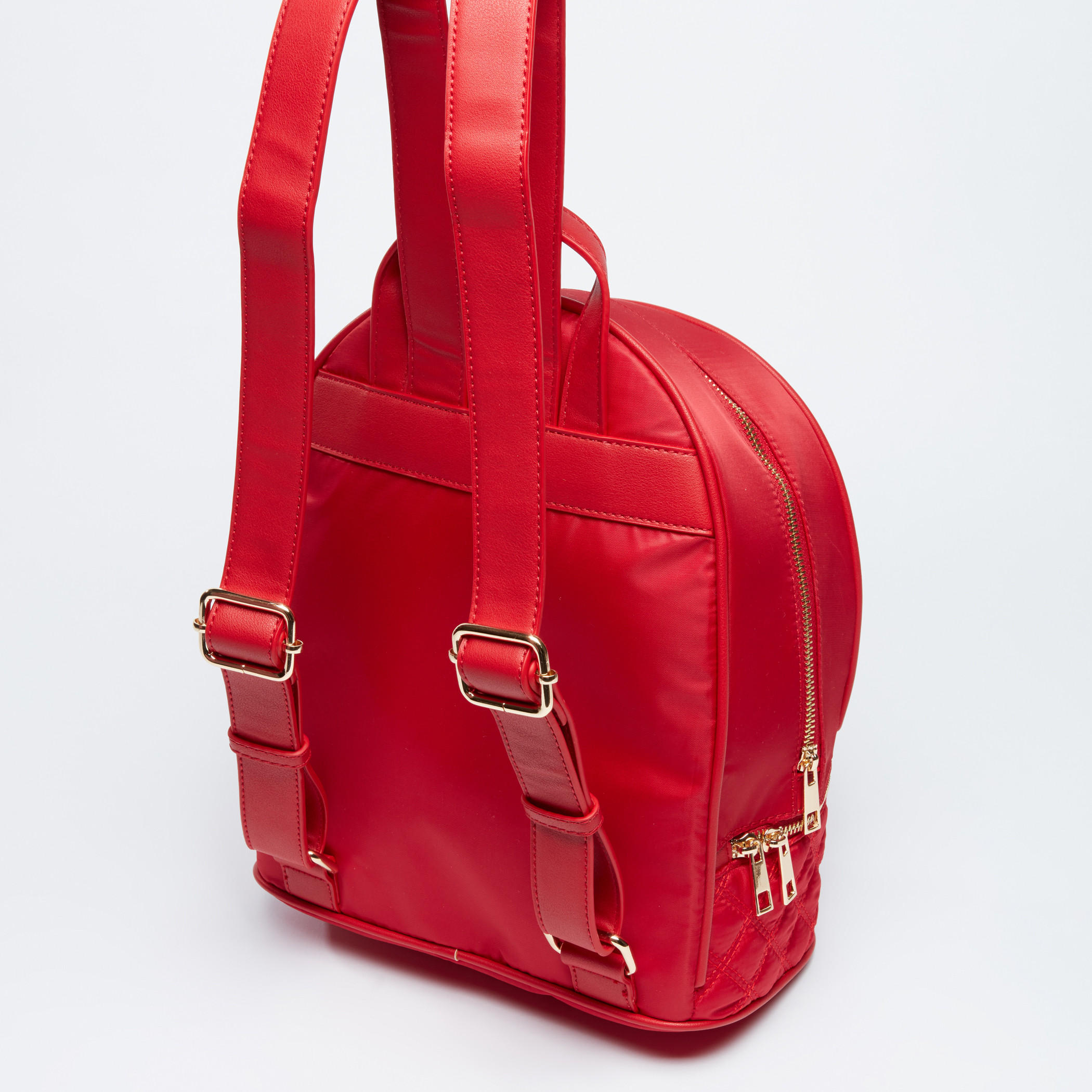 Quilted Backpack with Zip Closure and Adjustable Straps-women-bagsandwallets-handbags-image-3