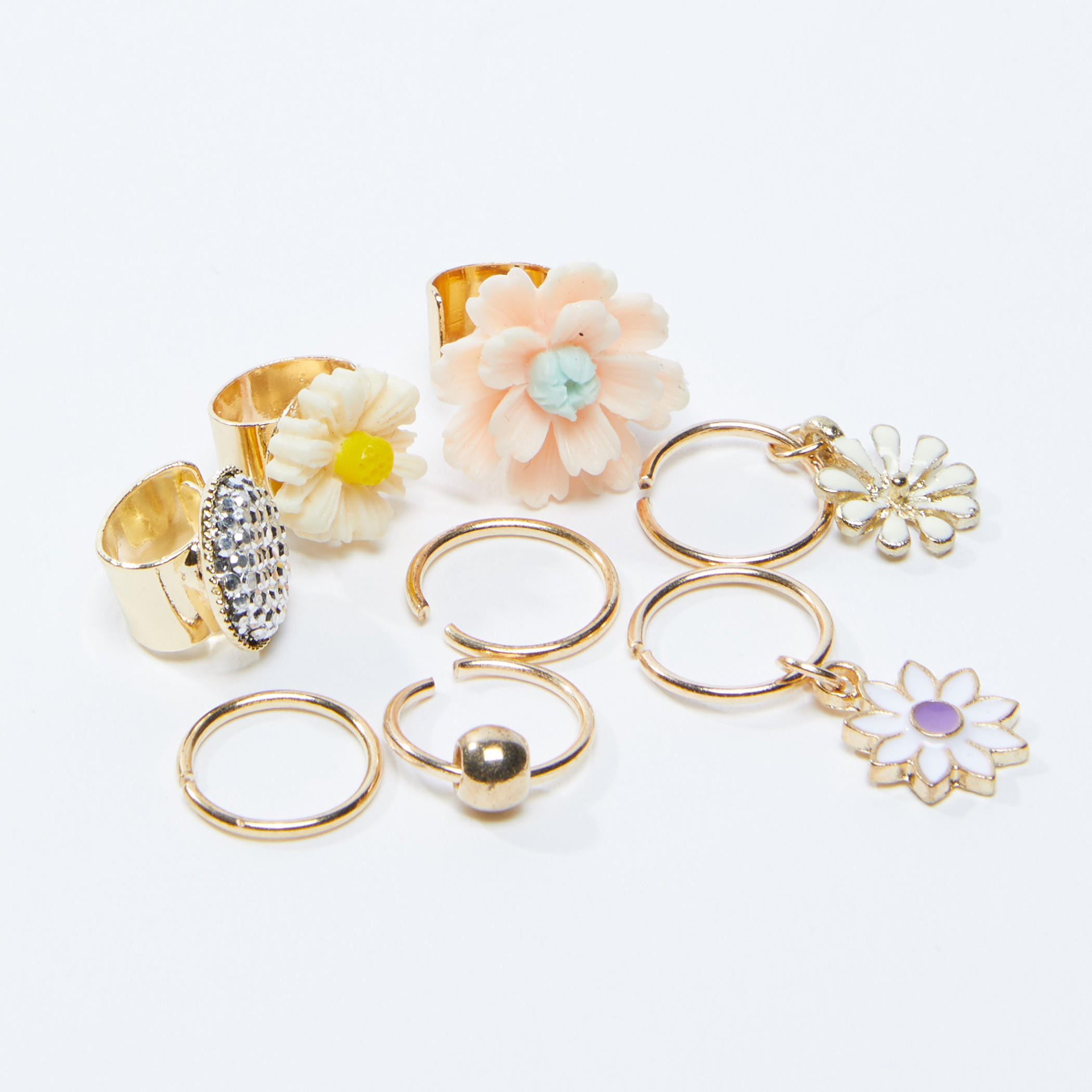 حلقات شعر متنوعة - طقم من 8 قطع-women-hairaccessories-image-2