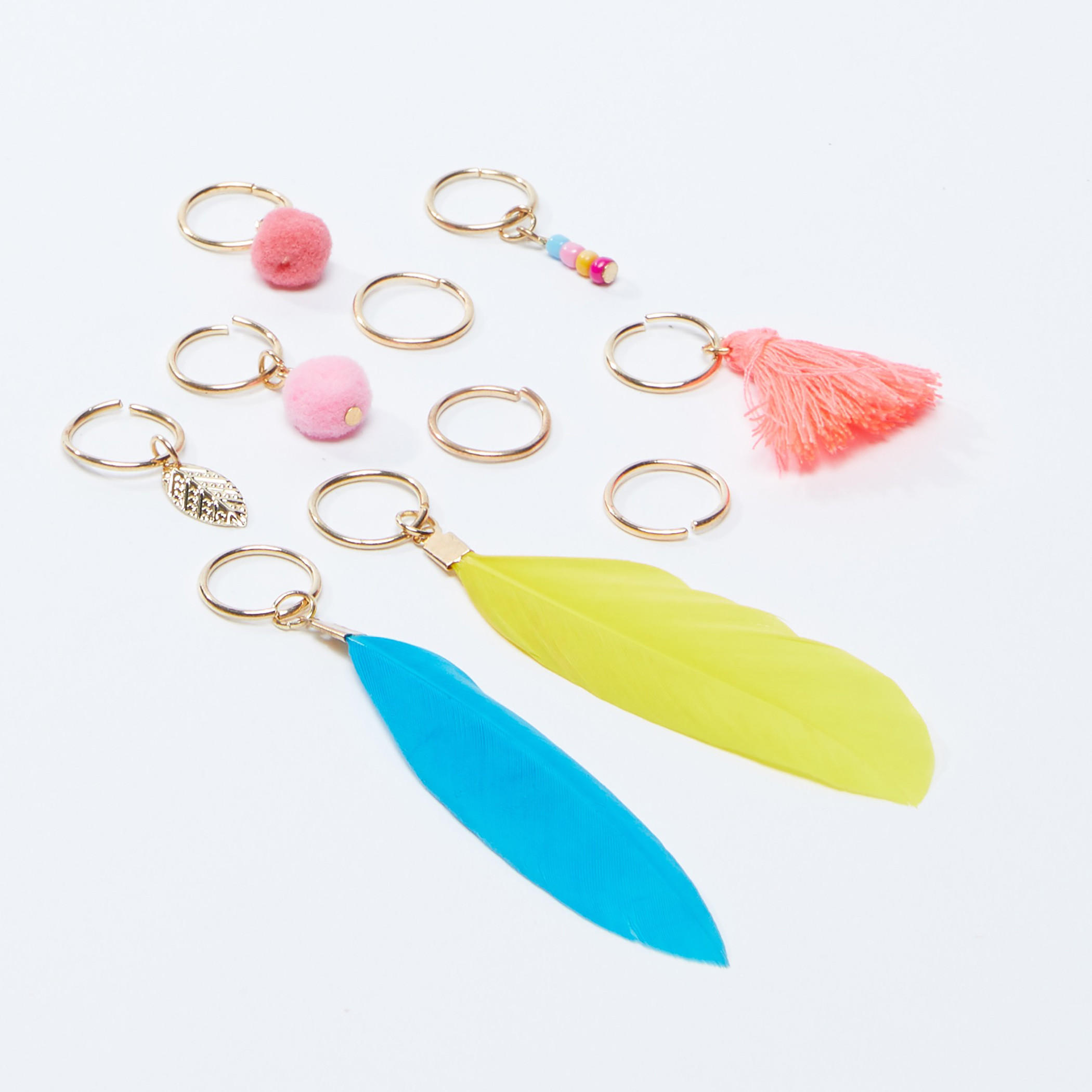 حلقات شعر متنوعة - طقم من 10 قطع-women-hairaccessories-image-1