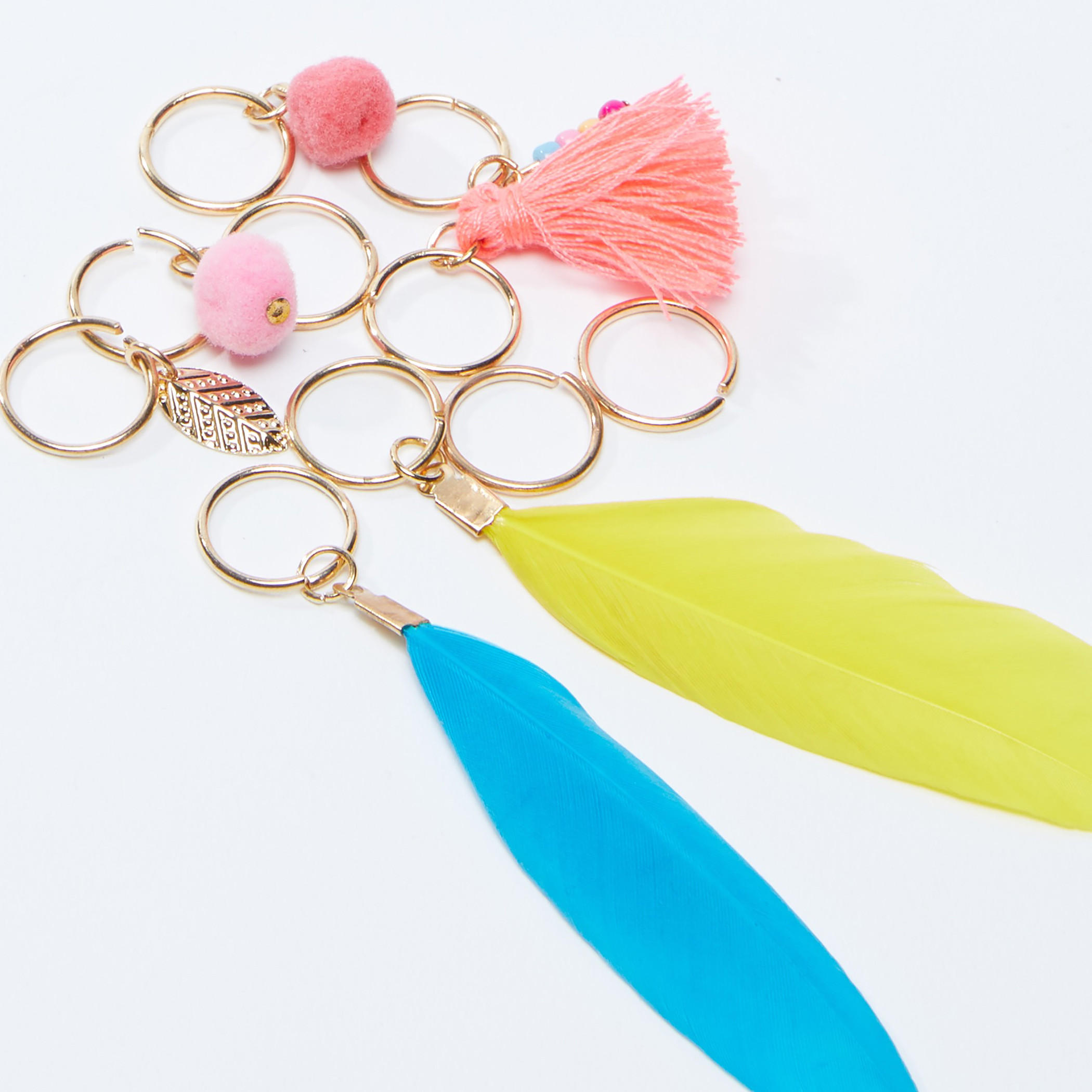حلقات شعر متنوعة - طقم من 10 قطع-women-hairaccessories-image-2