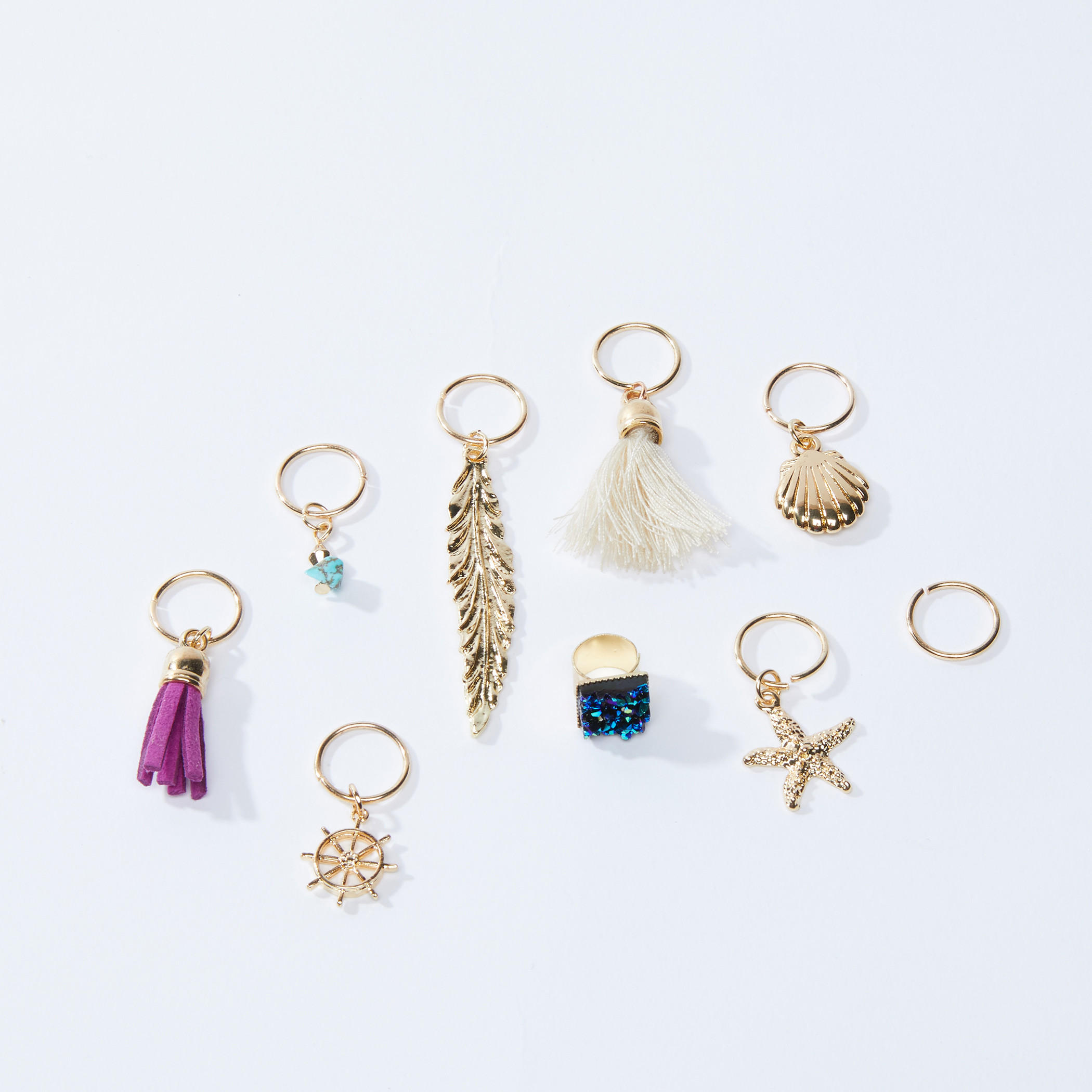 حلقات شعر متنوعة - طقم من 9 قطع-women-hairaccessories-image-1