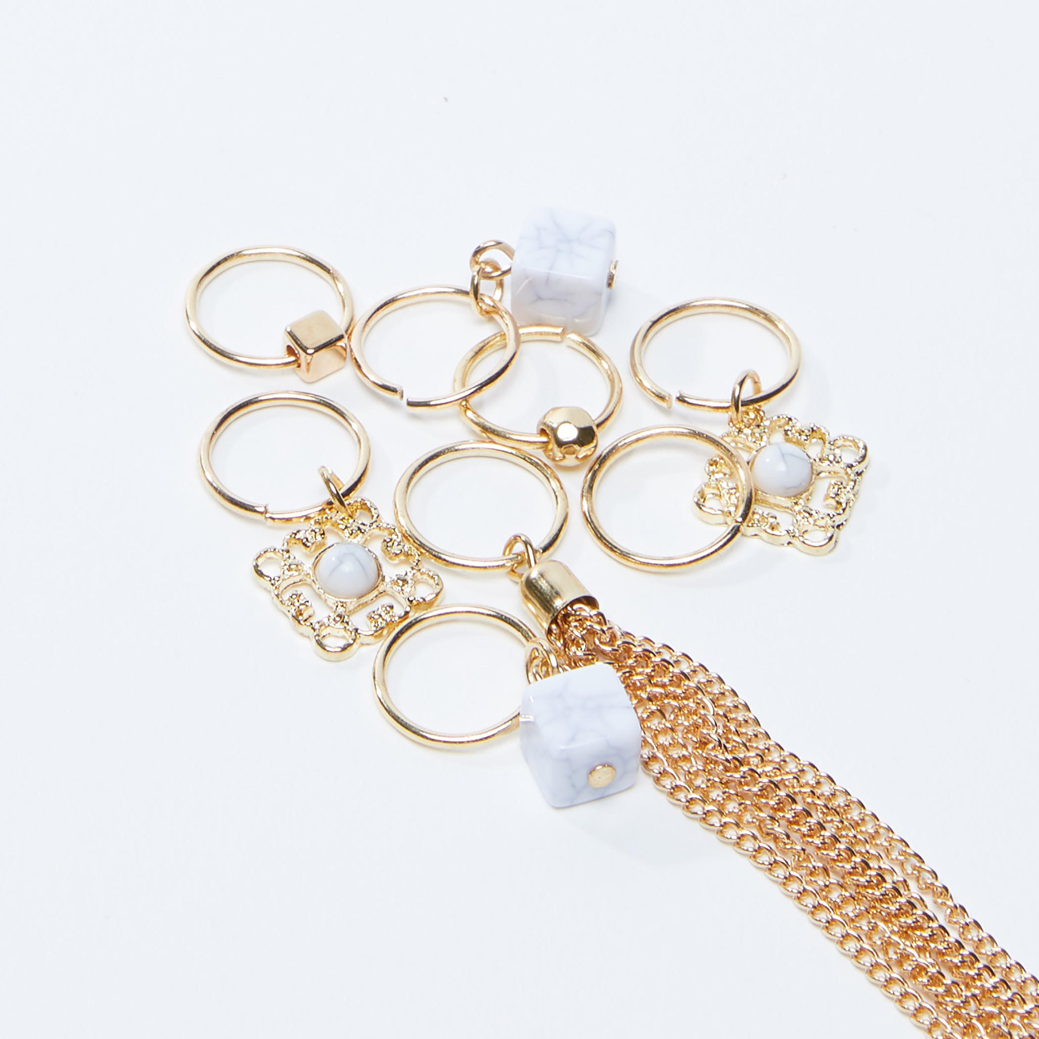 حلقات شعر متنوعة - طقم من 8 قطع-women-hairaccessories-image-2