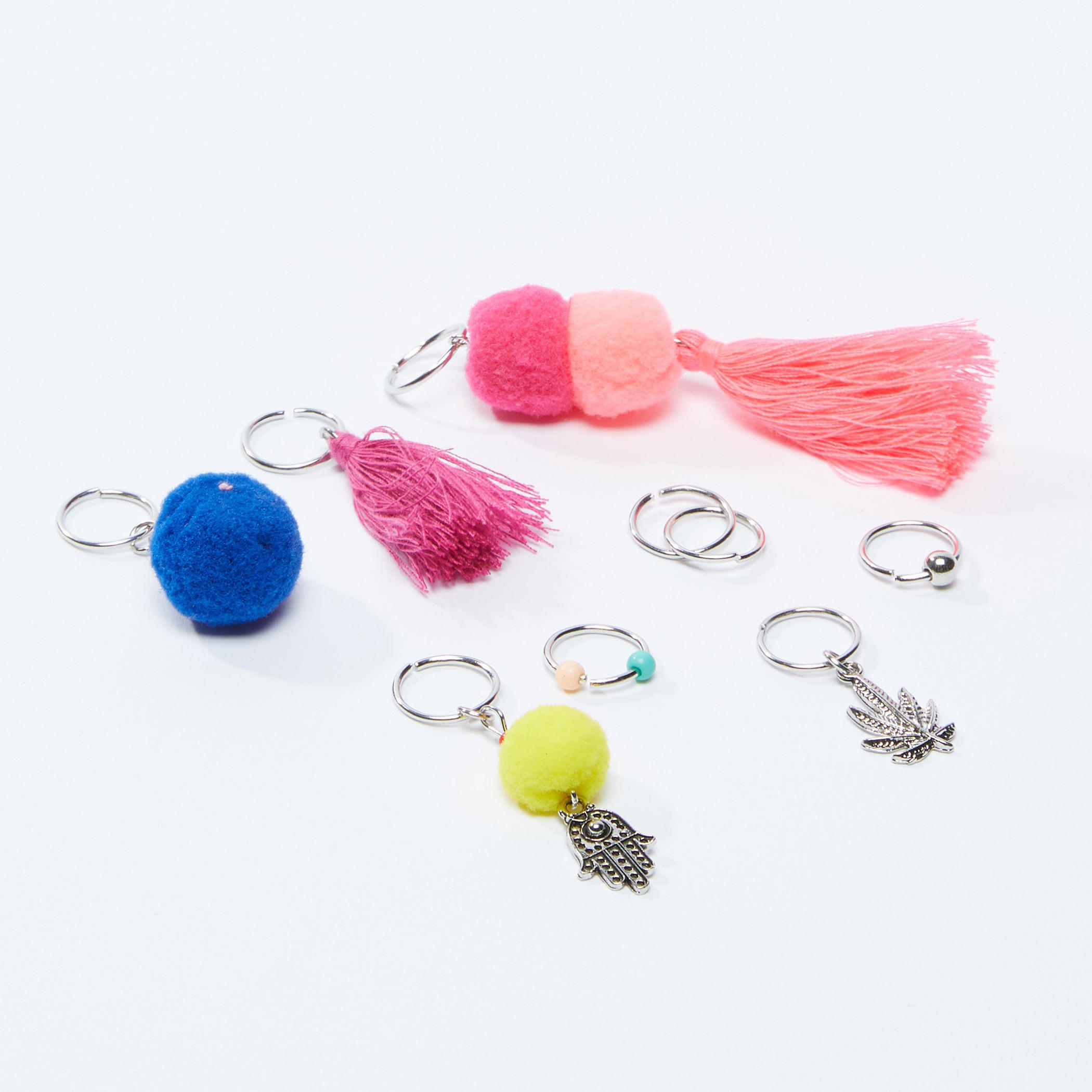 حلقات شعر متنوعة - طقم من 8 قطع-women-hairaccessories-image-1