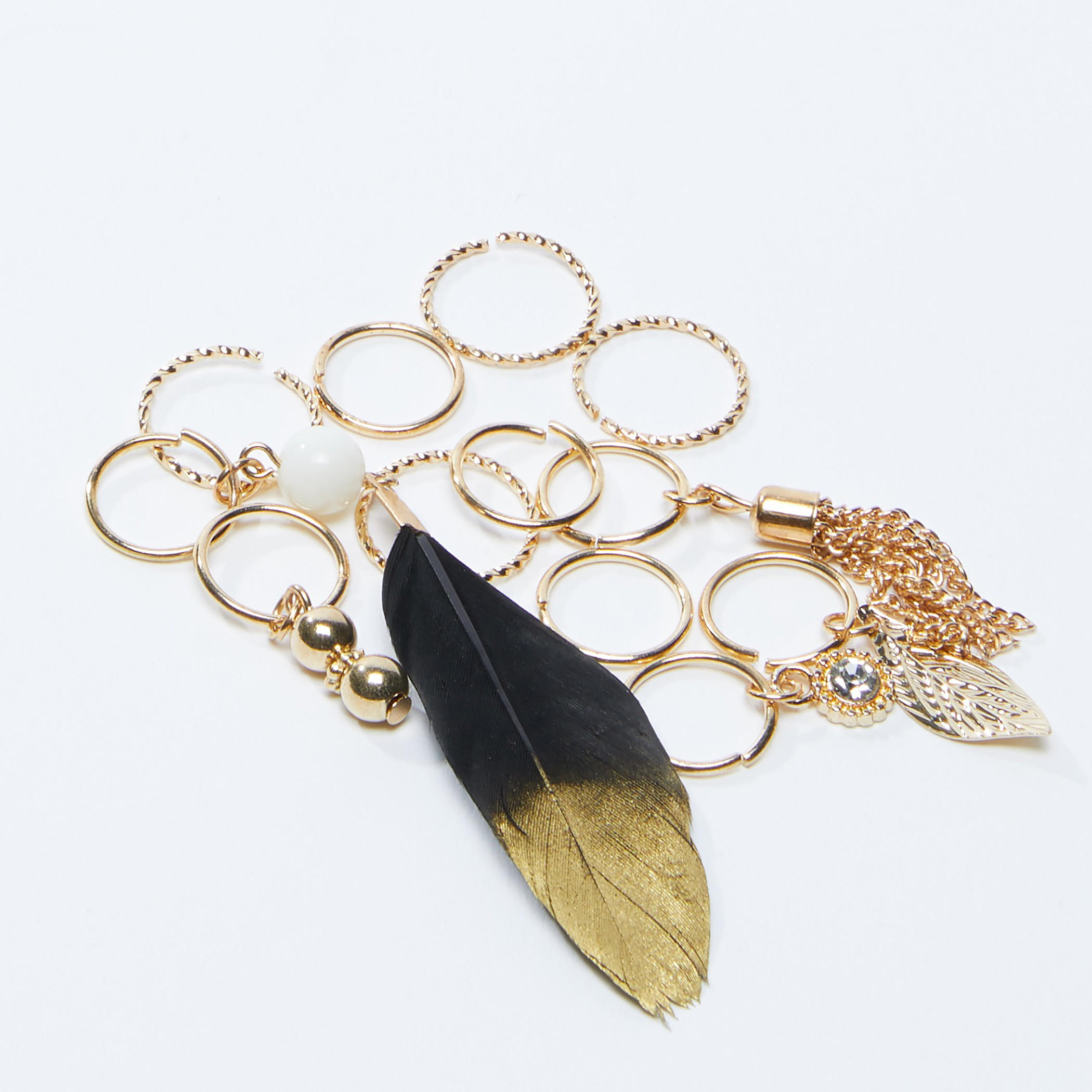 حلقات شعر متنوعة - طقم من 12 قطع-women-hairaccessories-image-2