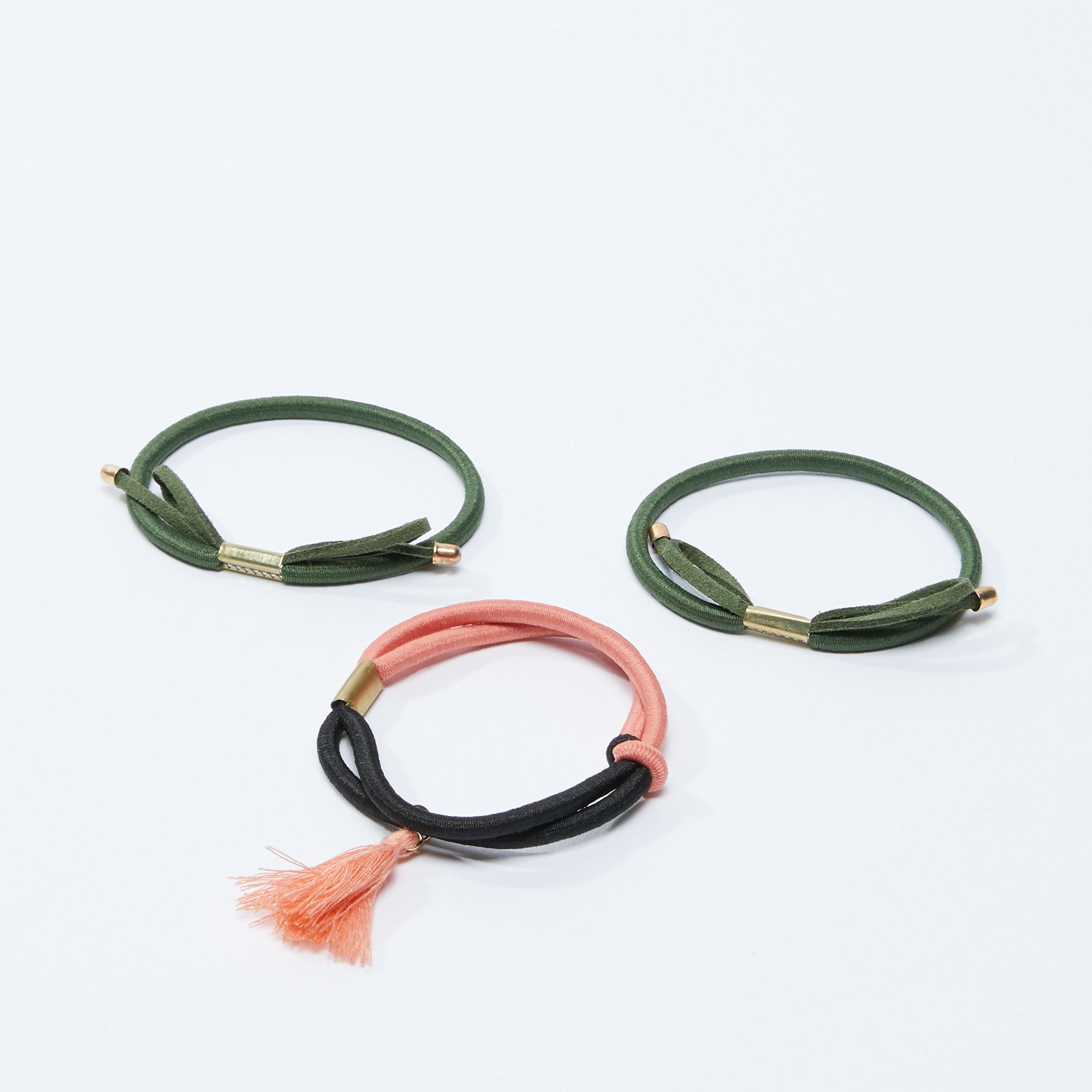 طقم ربطات شعر بتفاصيل ميتاليك من 3 قطع-women-hairaccessories-image-1