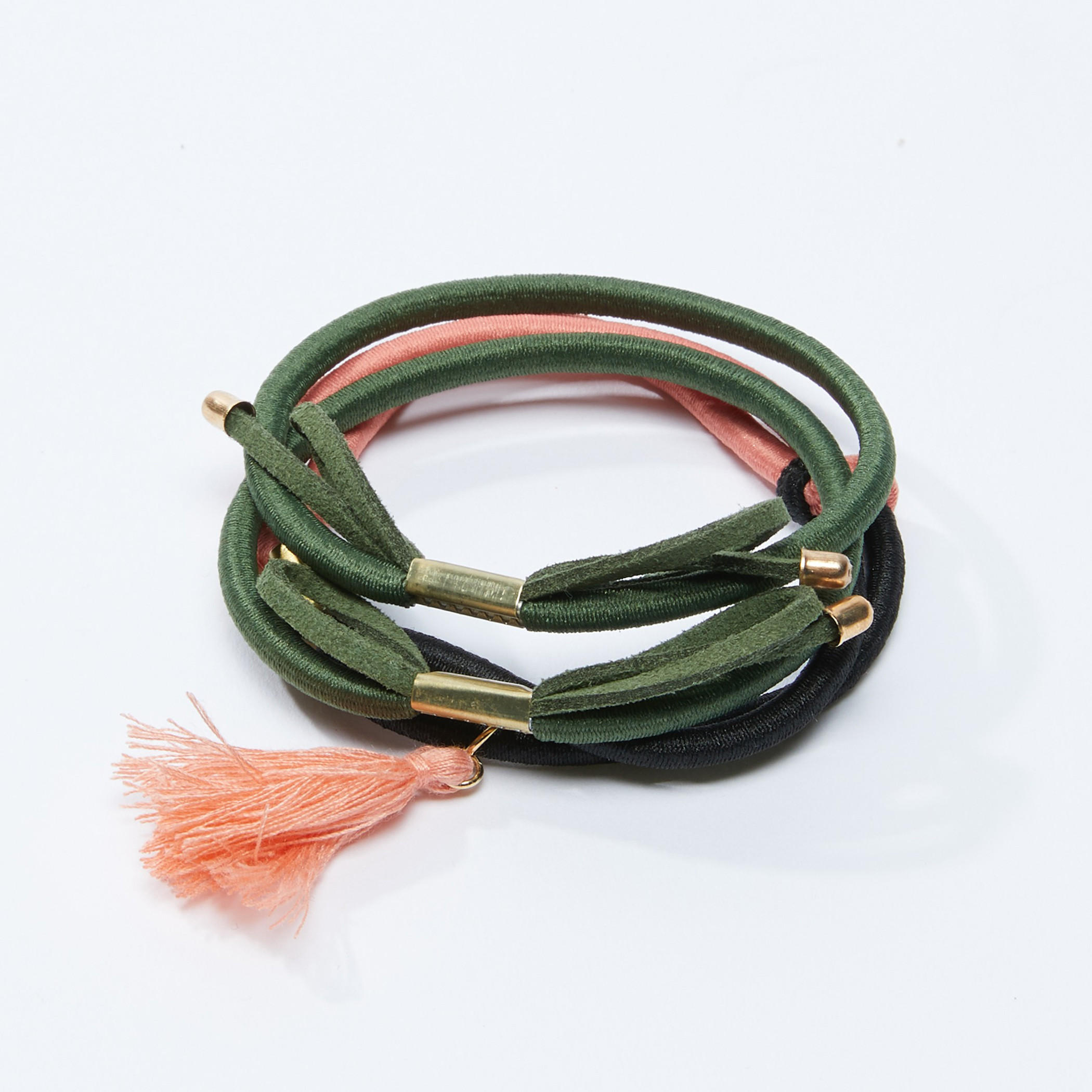طقم ربطات شعر بتفاصيل ميتاليك من 3 قطع-women-hairaccessories-image-2