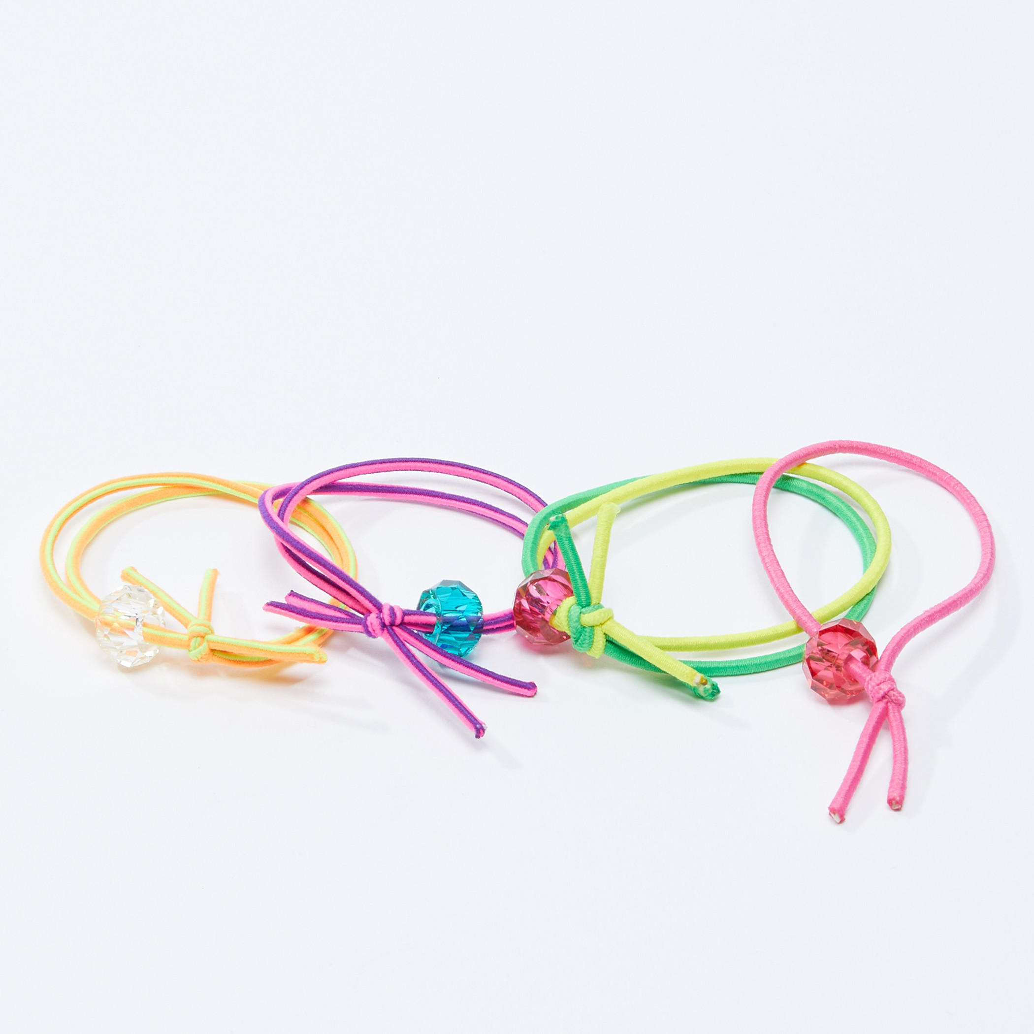 Bead Detail Hair Tie - Set of 4-women-hairaccessories-image-1