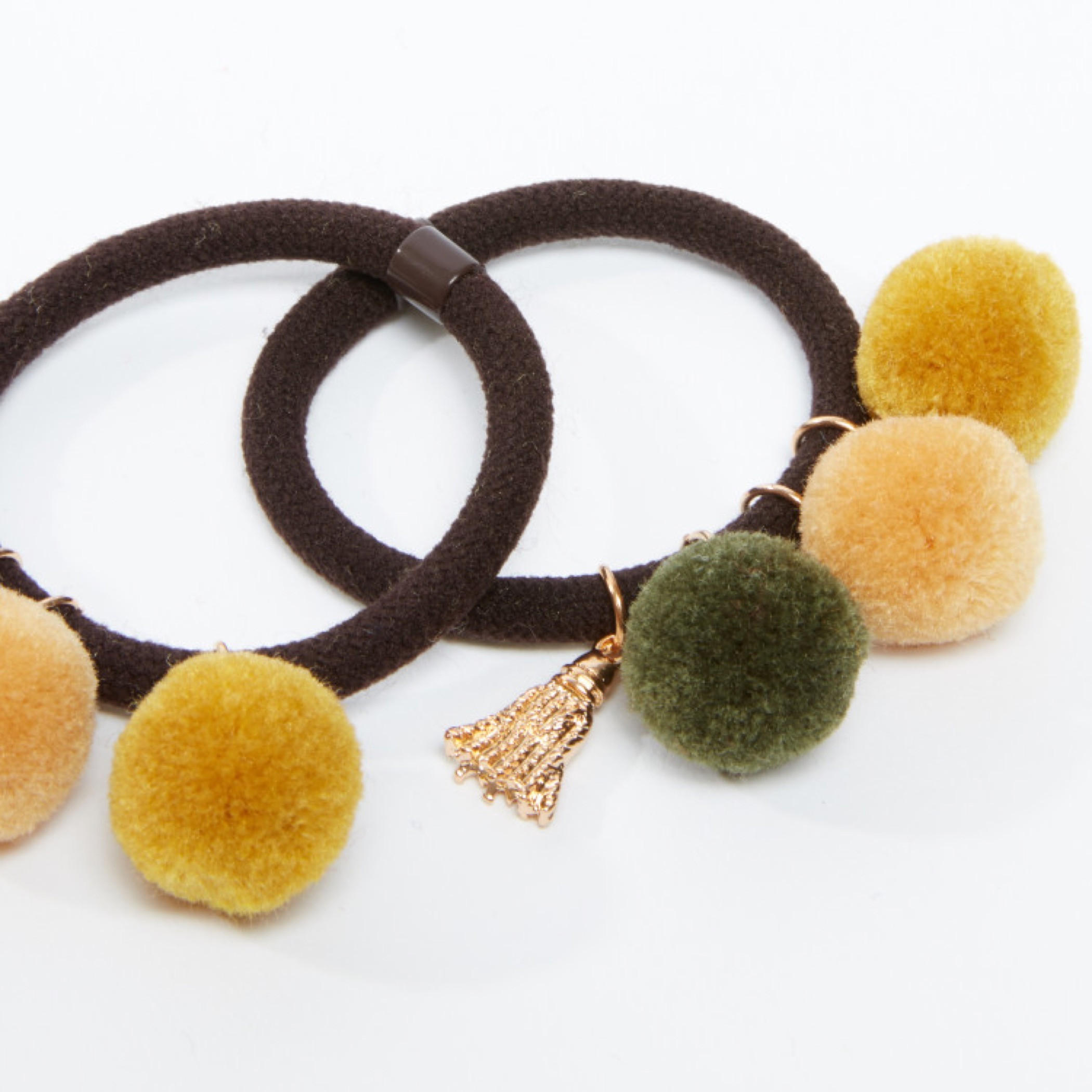 Pom-Pom Detail Hair Tie - Set of 2-women-hairaccessories-image-3