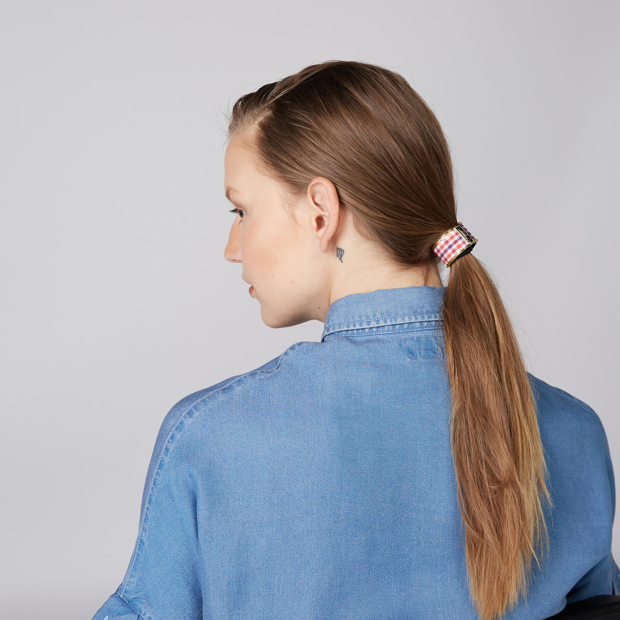 ربطة شعر بطبعات كاروهات - طقم من 3 قطع-women-hairaccessories-image-2