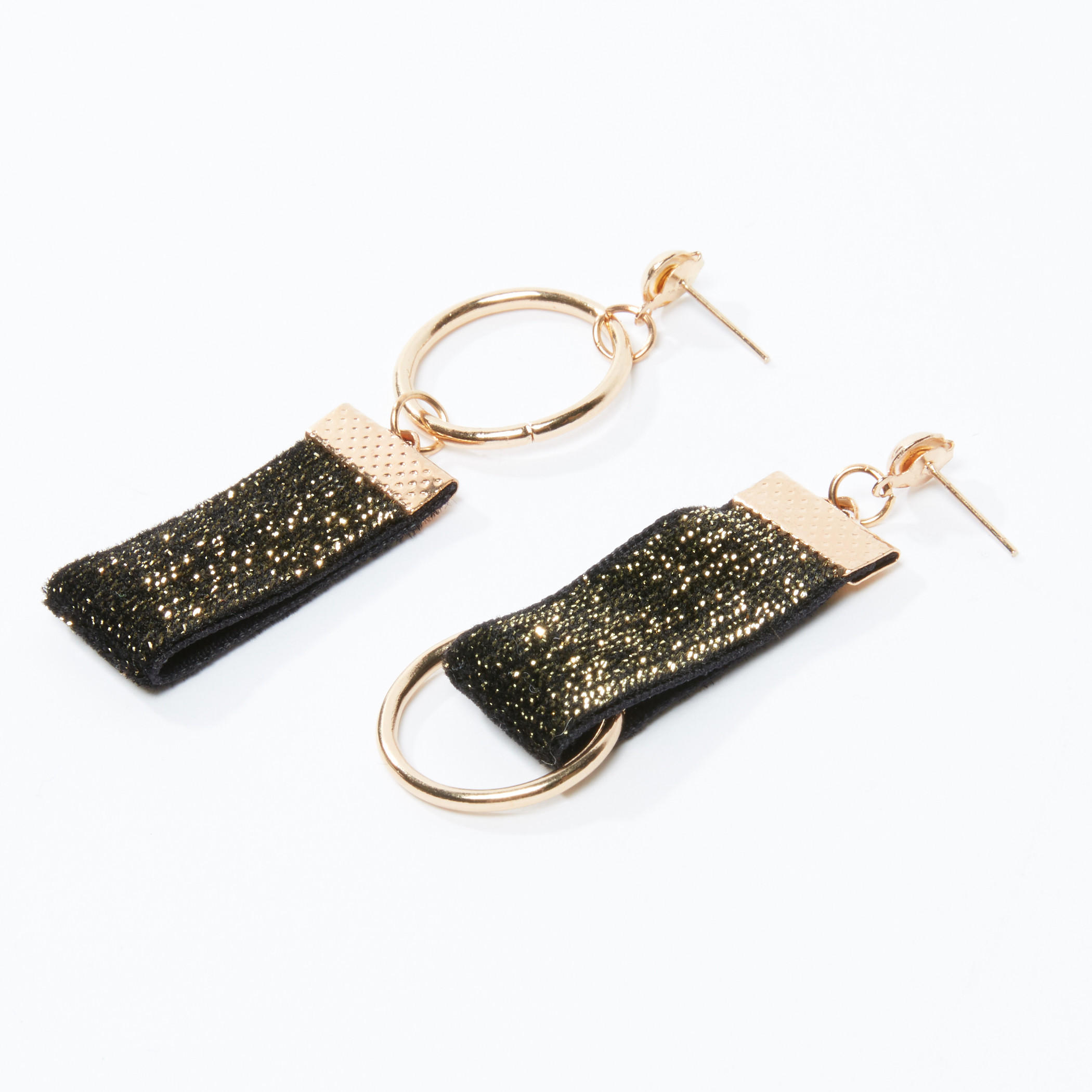 Textured Dangling Earrings with Pushback Closure-women-watchesandjewellery-jewellery-earrings-image-3