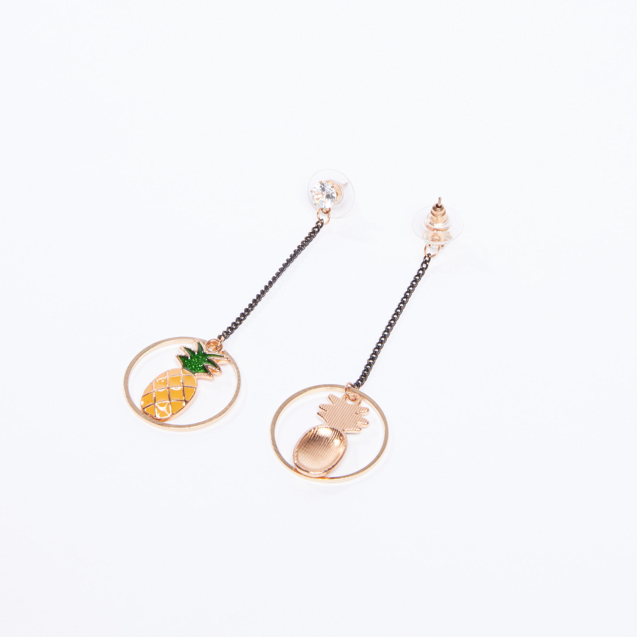 أقراط معدنيّة متدلية بمكبس إغلاق خلفي-women-watchesandjewellery-jewellery-earrings-image-4