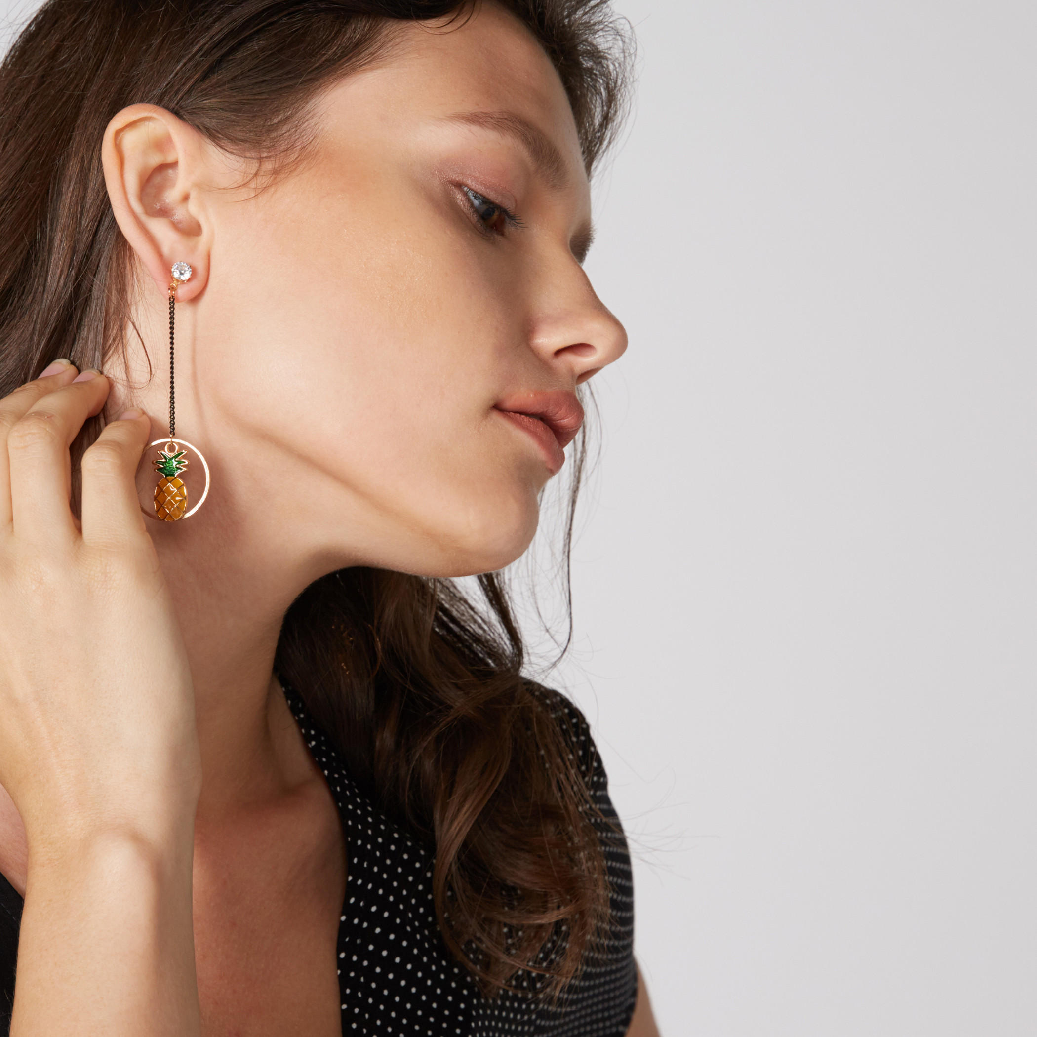 أقراط معدنيّة متدلية بمكبس إغلاق خلفي-women-watchesandjewellery-jewellery-earrings-image-2