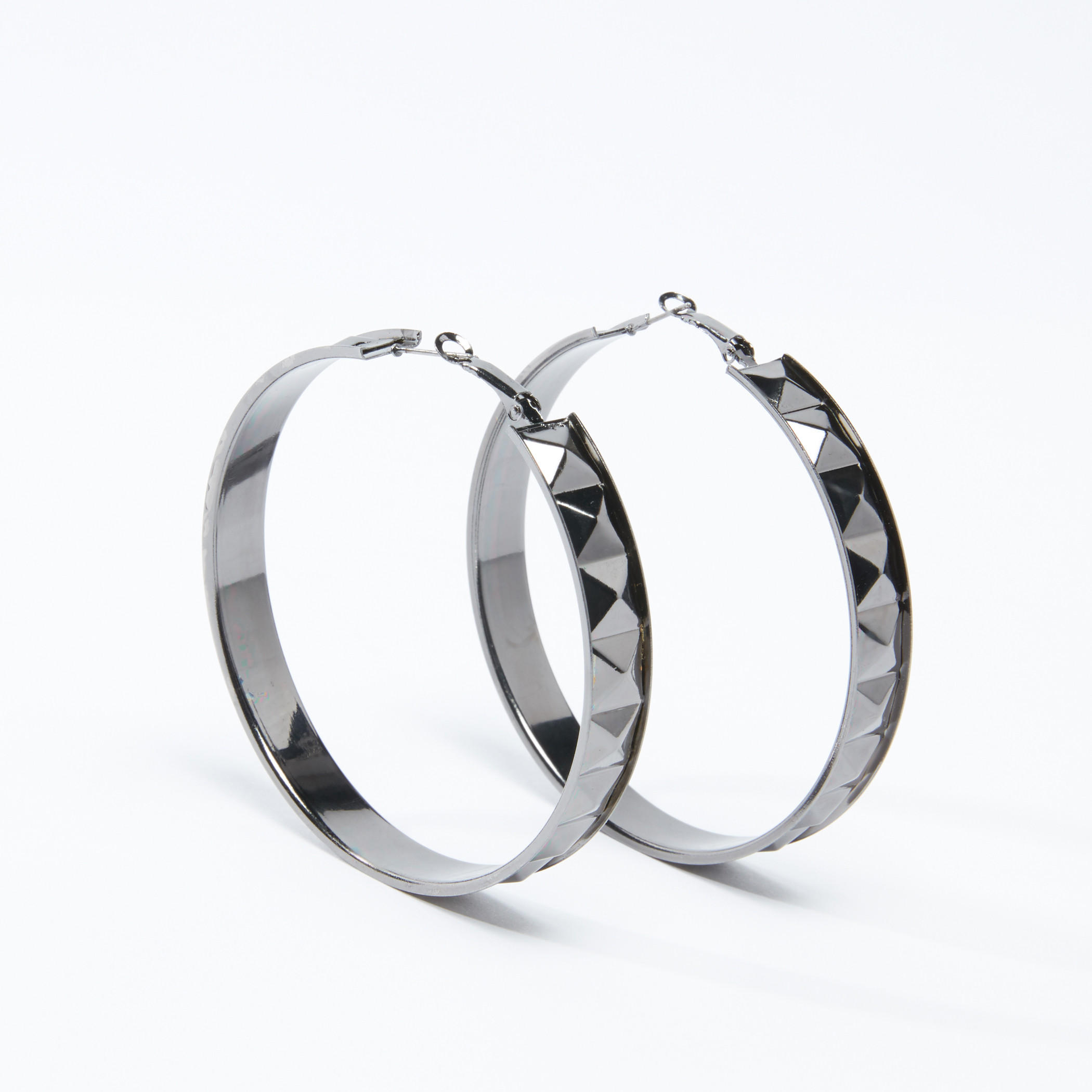 Metallic Earrings with Hinged Hoop-women-watchesandjewellery-jewellery-earrings-image-1