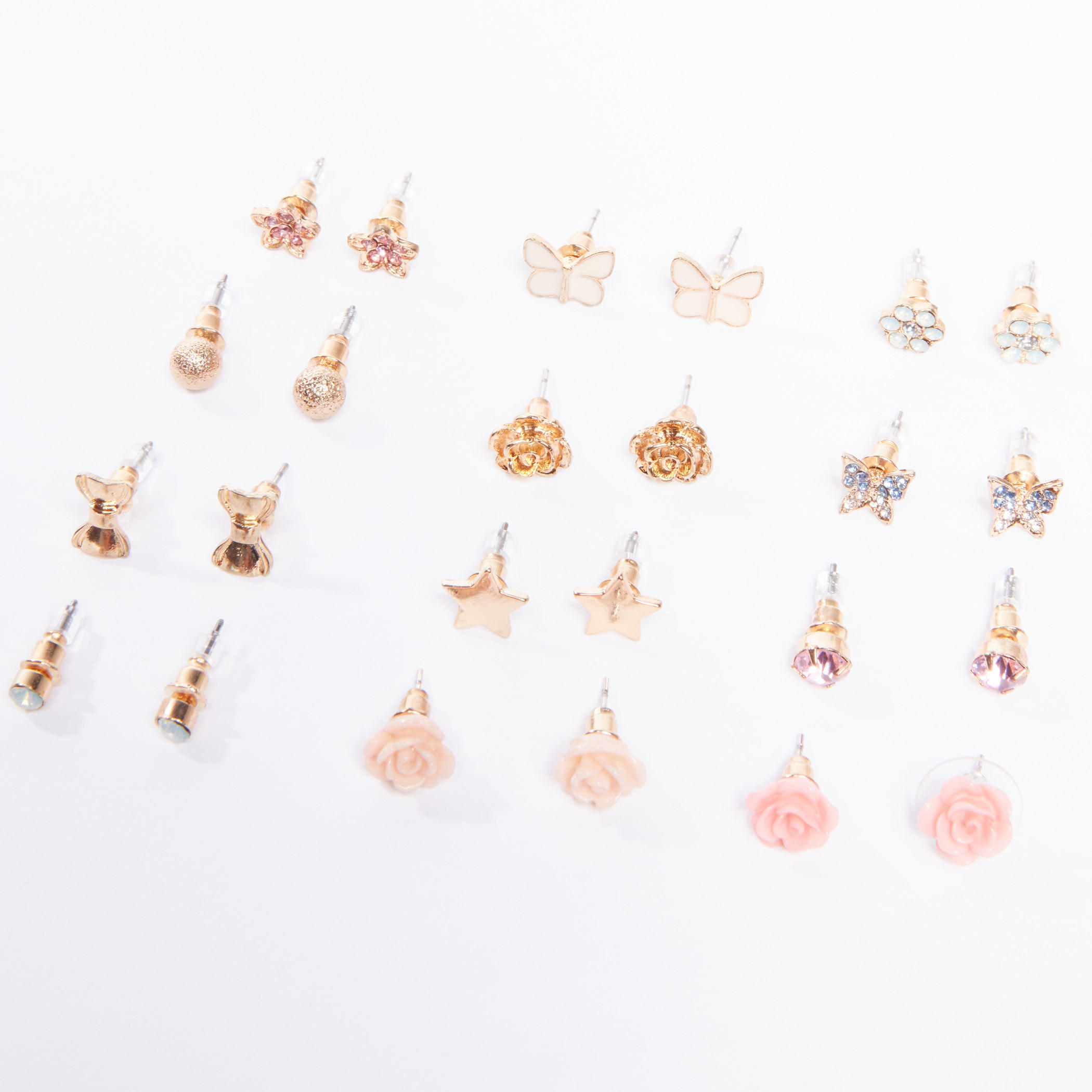 طقم أقراط متنوعة بمكبس إغلاق 12 قطع-women-watchesandjewellery-jewellery-earrings-image-3