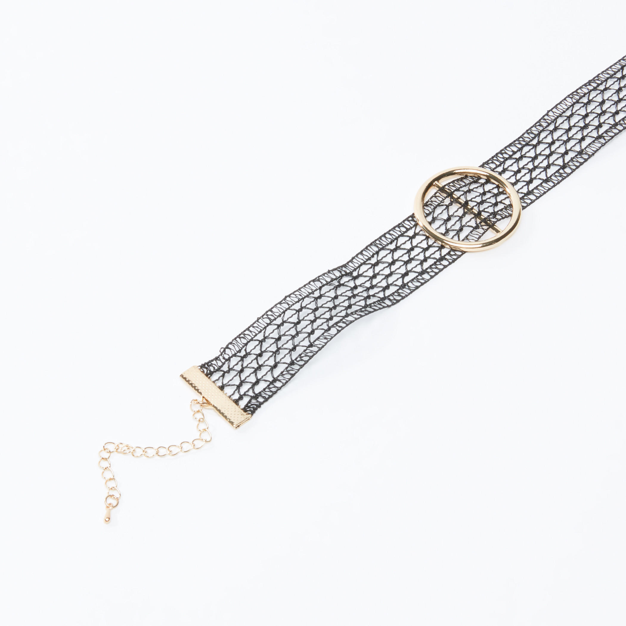قلادة طوق ميتاليك بمشبك إغلاق وتفاصيل ميتاليك-women-watchesandjewellery-jewellery-necklacesandpendants-image-1