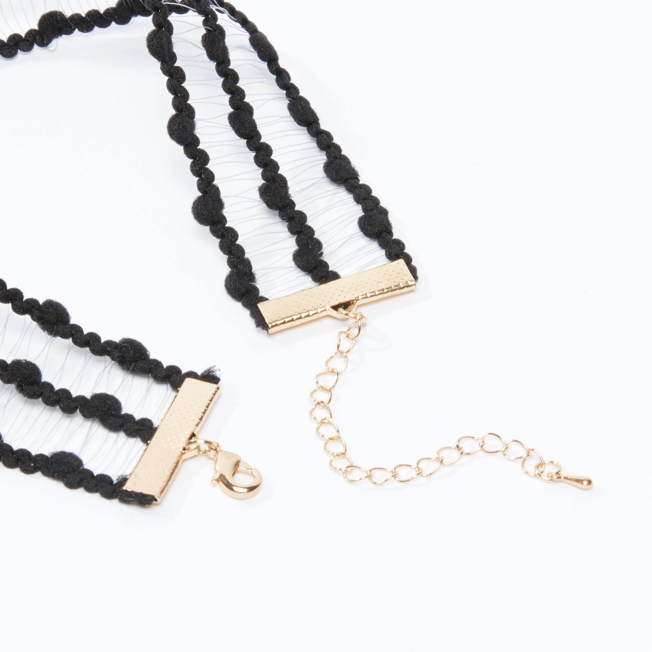 Metallic Detail Choker Necklace with Lobster Clasp-women-watchesandjewellery-jewellery-necklacesandpendants-image-3