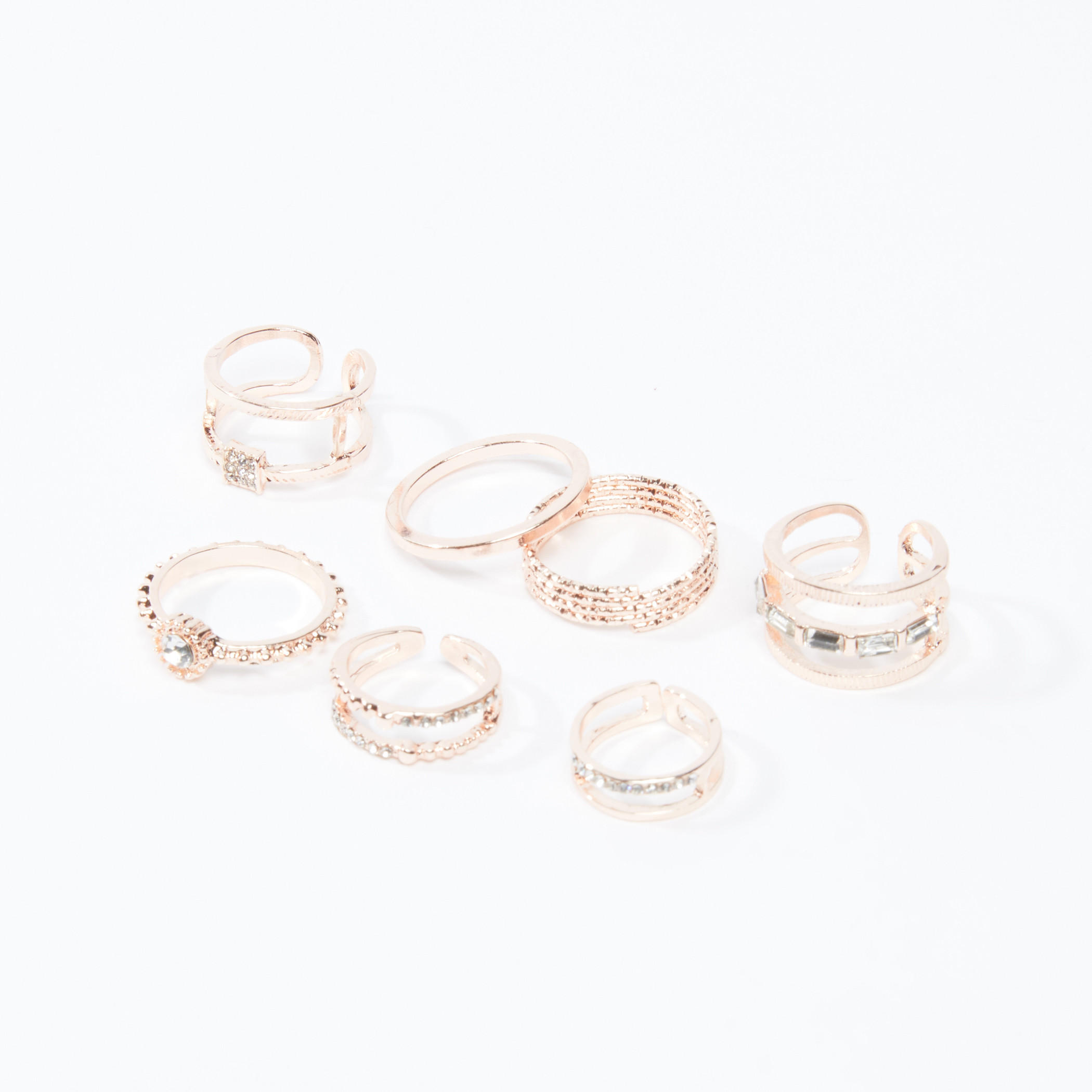 Assorted Metallic Finger Ring - Set of 7-women-watchesandjewellery-jewellery-rings-image-1