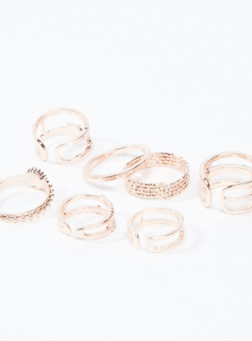 Assorted Metallic Finger Ring - Set of 7-women-watchesandjewellery-jewellery-rings-image-3