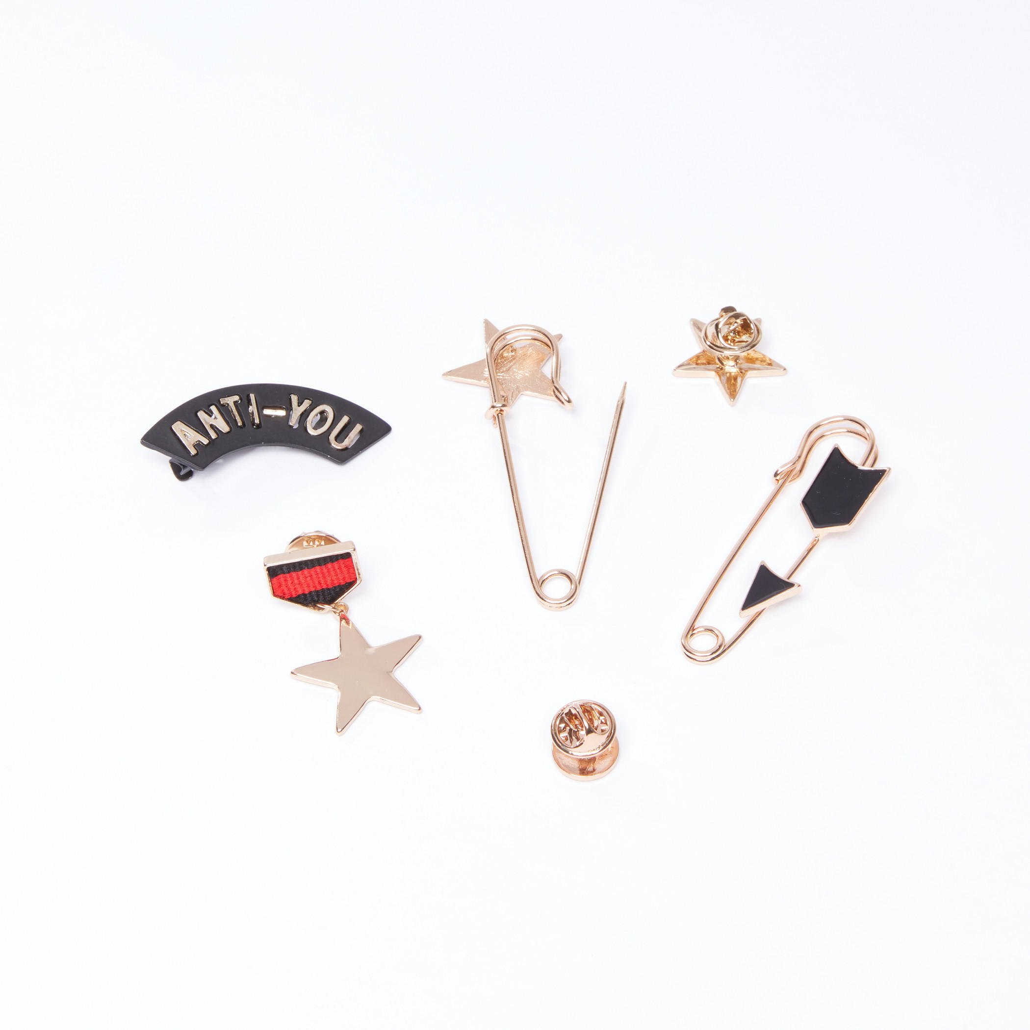 بروشات متنوعة - طقم من 6 قطع-women-watchesandjewellery-jewellery-brooches-image-3
