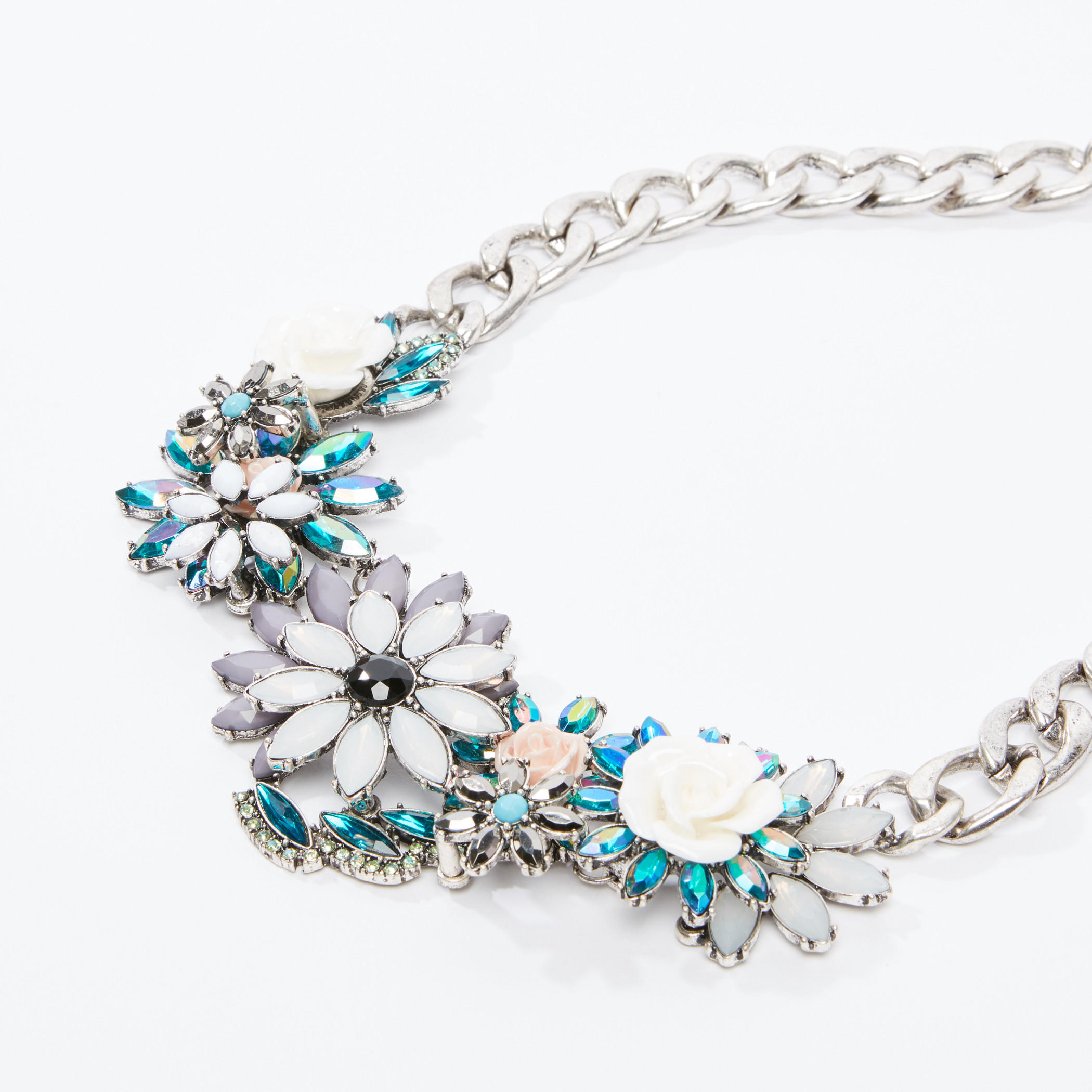 Studded Flower Necklace with Lobster Clasp-women-watchesandjewellery-jewellery-necklacesandpendants-image-1