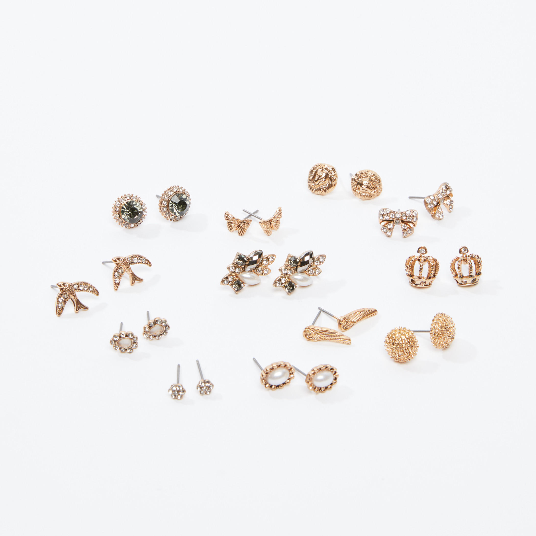 Assorted Earrings with Push Back Closure - Set of 12-women-watchesandjewellery-jewellery-earrings-image-1