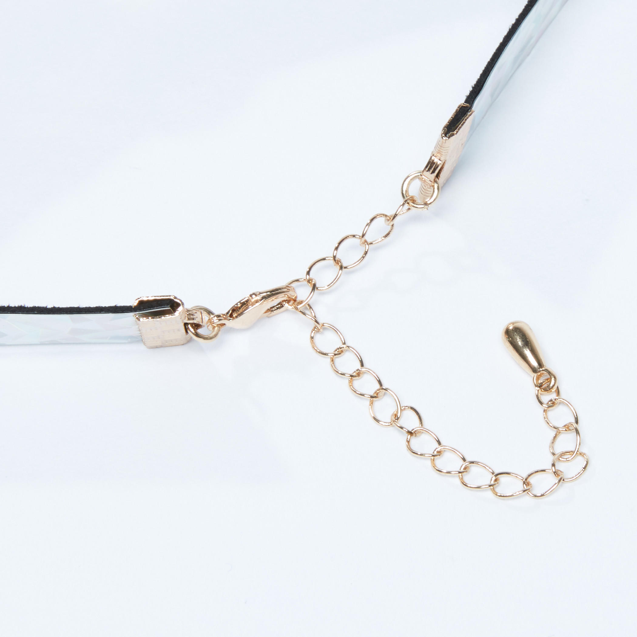 Printed Choker Necklace with Metallic Detail and Lobster Clasp-women-watchesandjewellery-jewellery-necklacesandpendants-image-2
