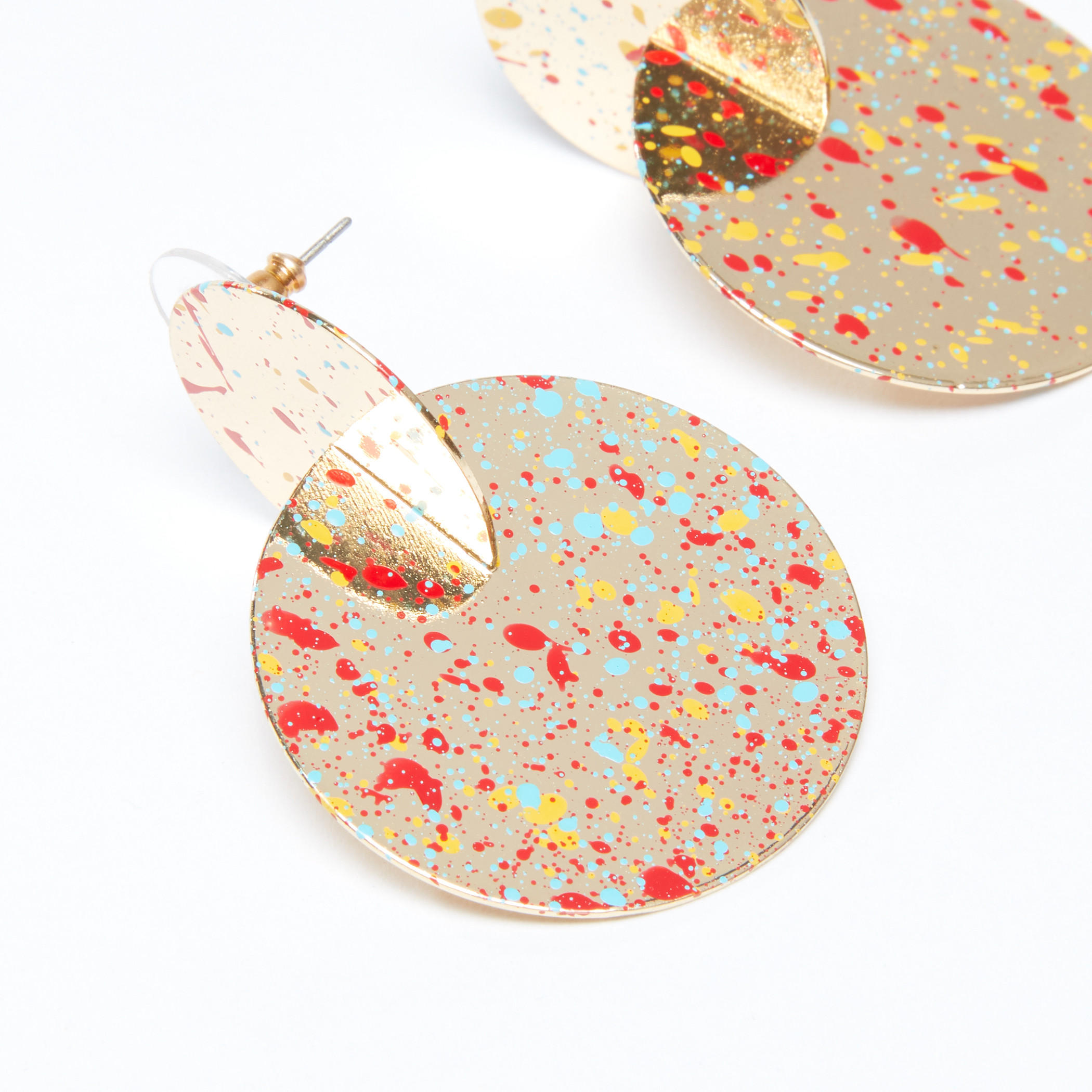 Printed Dangling Earrings with Push Back Closure-women-watchesandjewellery-jewellery-earrings-image-3