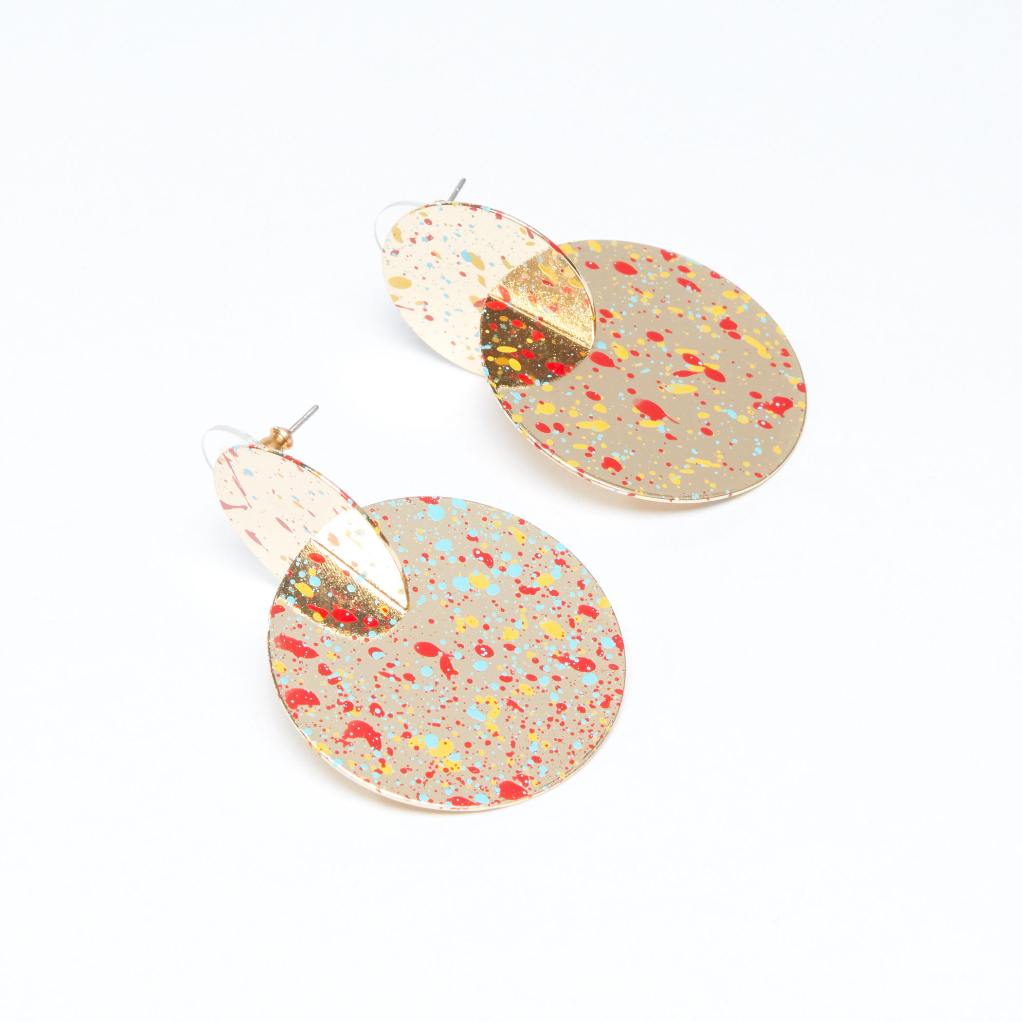 Printed Dangling Earrings with Push Back Closure-women-watchesandjewellery-jewellery-earrings-image-2