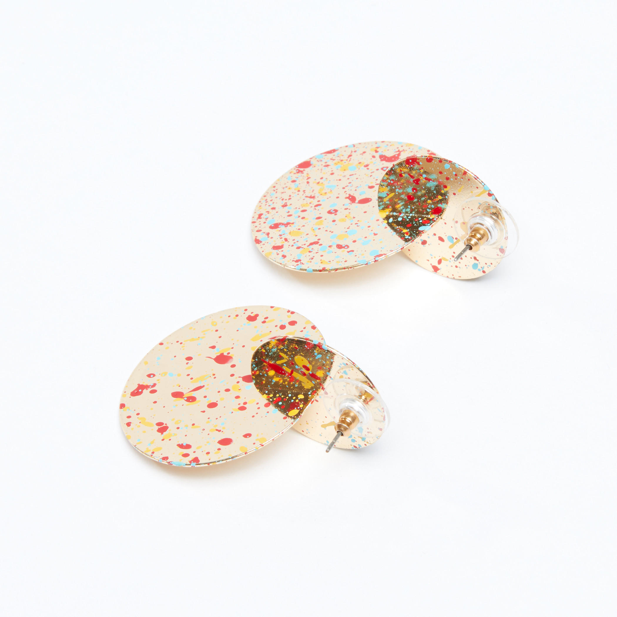 Printed Dangling Earrings with Push Back Closure-women-watchesandjewellery-jewellery-earrings-image-1