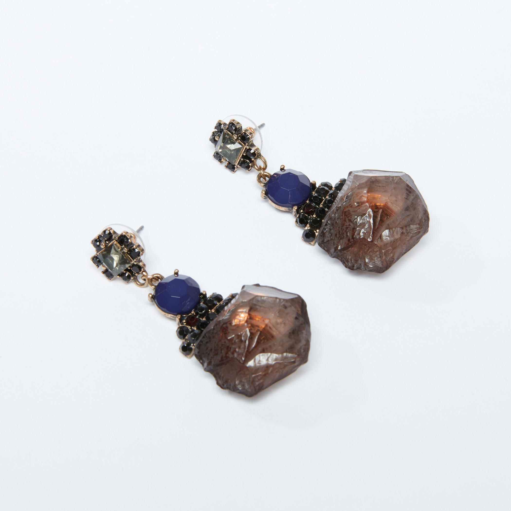 Studded Dangling Earrings with Push Back Closure-women-watchesandjewellery-jewellery-earrings-image-1