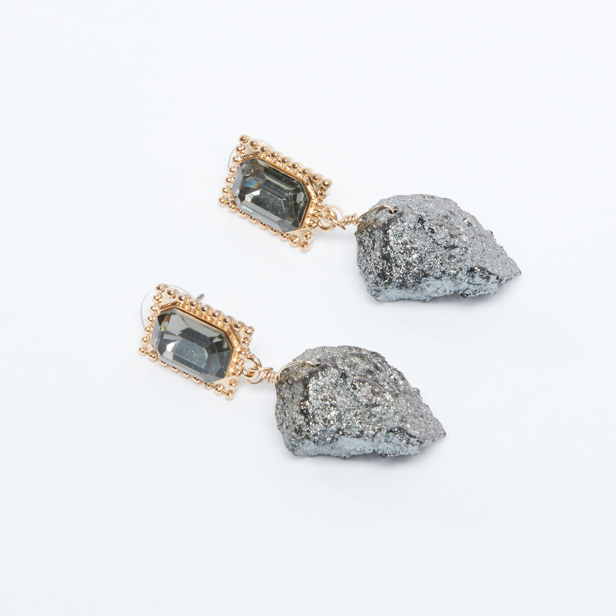 Studded Dangling Earrings with Push Back Closure-women-watchesandjewellery-jewellery-earrings-image-1