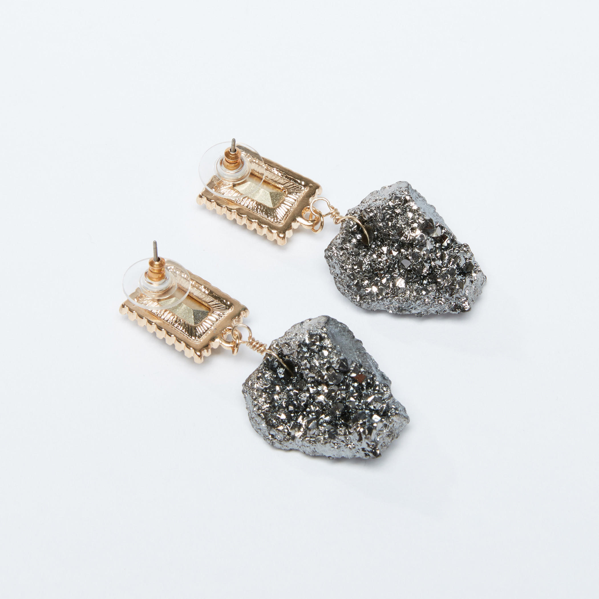 Studded Dangling Earrings with Push Back Closure-women-watchesandjewellery-jewellery-earrings-image-3
