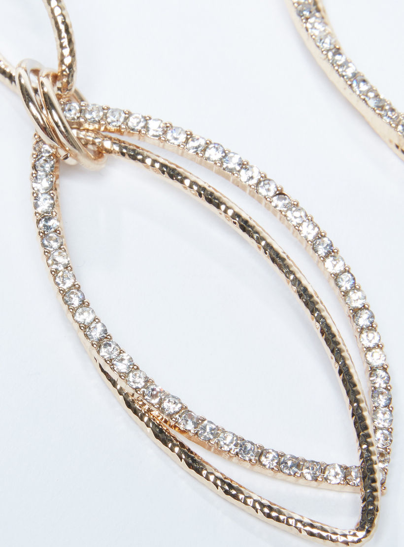 Studded Dangling Earrings with Push Back Closure-women-watchesandjewellery-jewellery-earrings-image-1