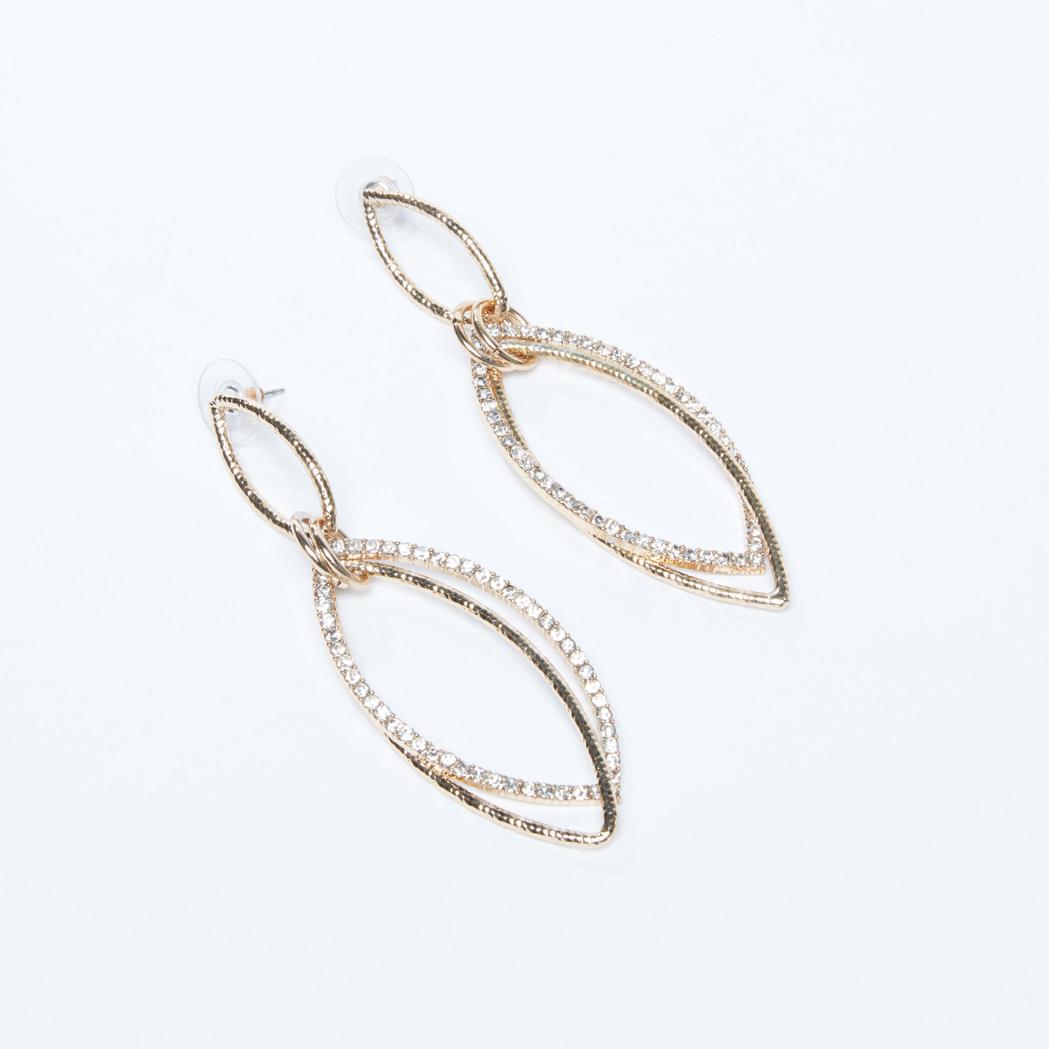 Studded Dangling Earrings with Push Back Closure-women-watchesandjewellery-jewellery-earrings-image-2