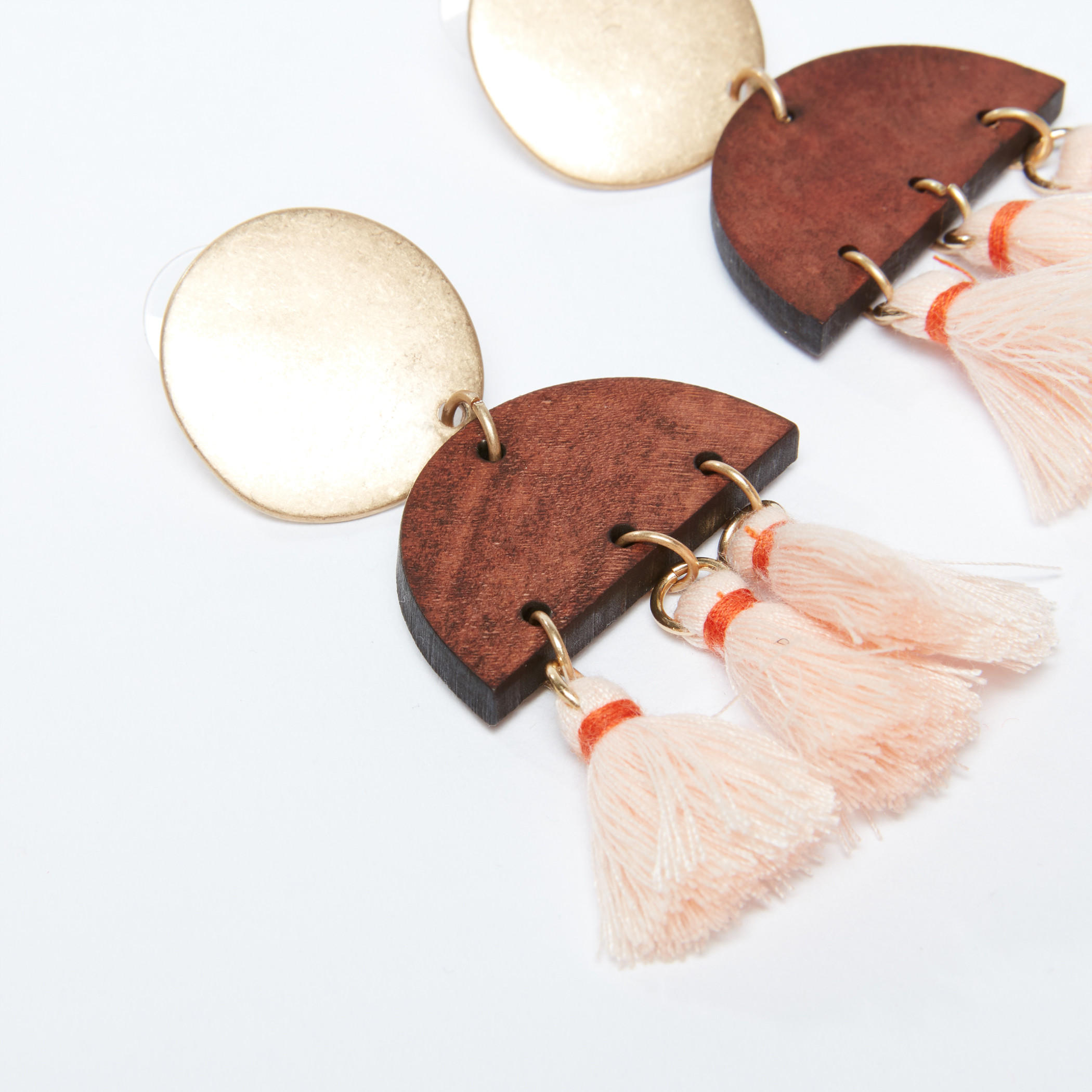 Tassel Detail Dangling Earrings with Push Back Closure-women-watchesandjewellery-jewellery-earrings-image-1