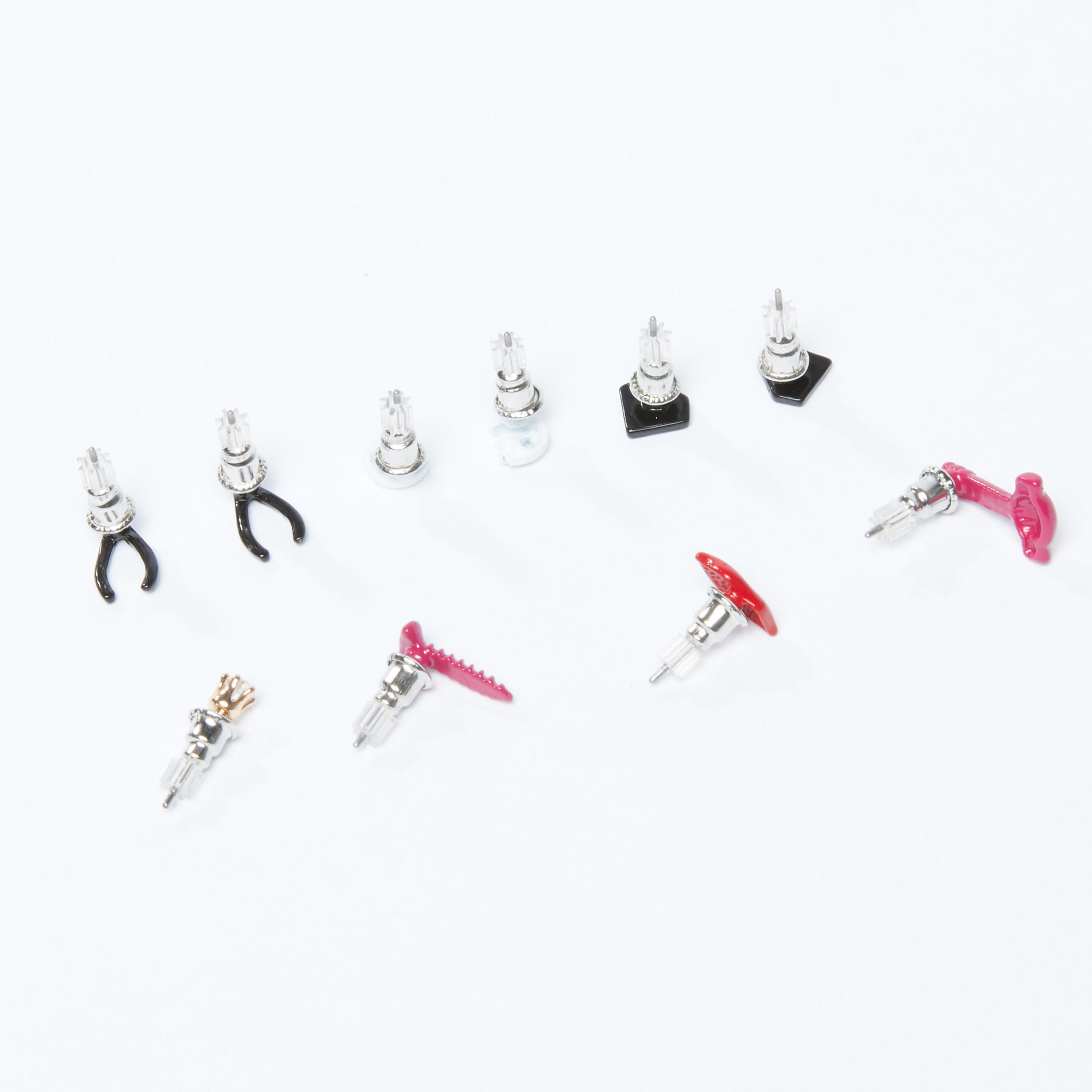 طقم أقراط متنوعة بمكبس إغلاق 5 قطع-women-watchesandjewellery-jewellery-earrings-image-2