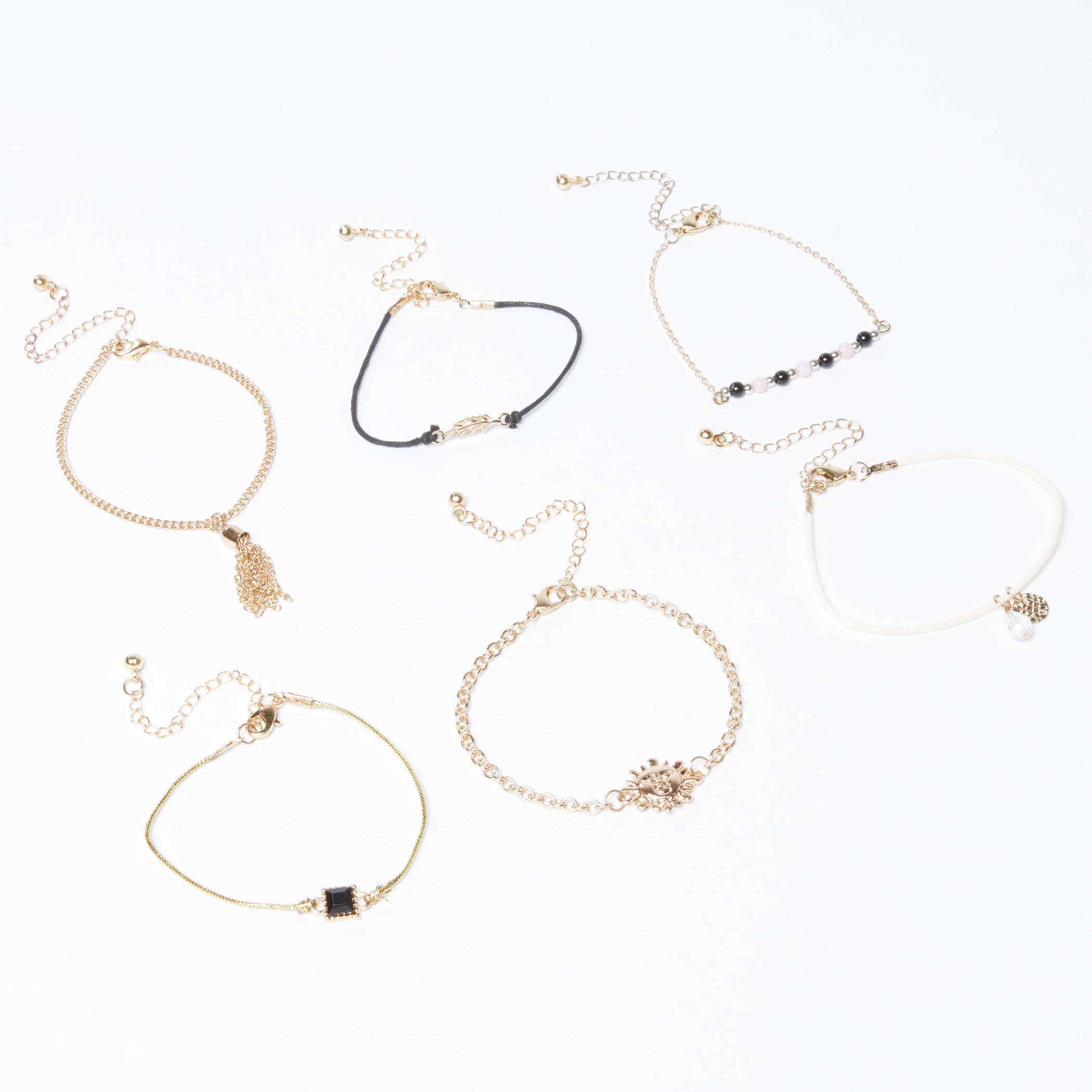 طقم اساور مزينة بمشبك إغلاق من ساشا 6 قطع-women-watchesandjewellery-jewellery-banglesandbracelets-image-1