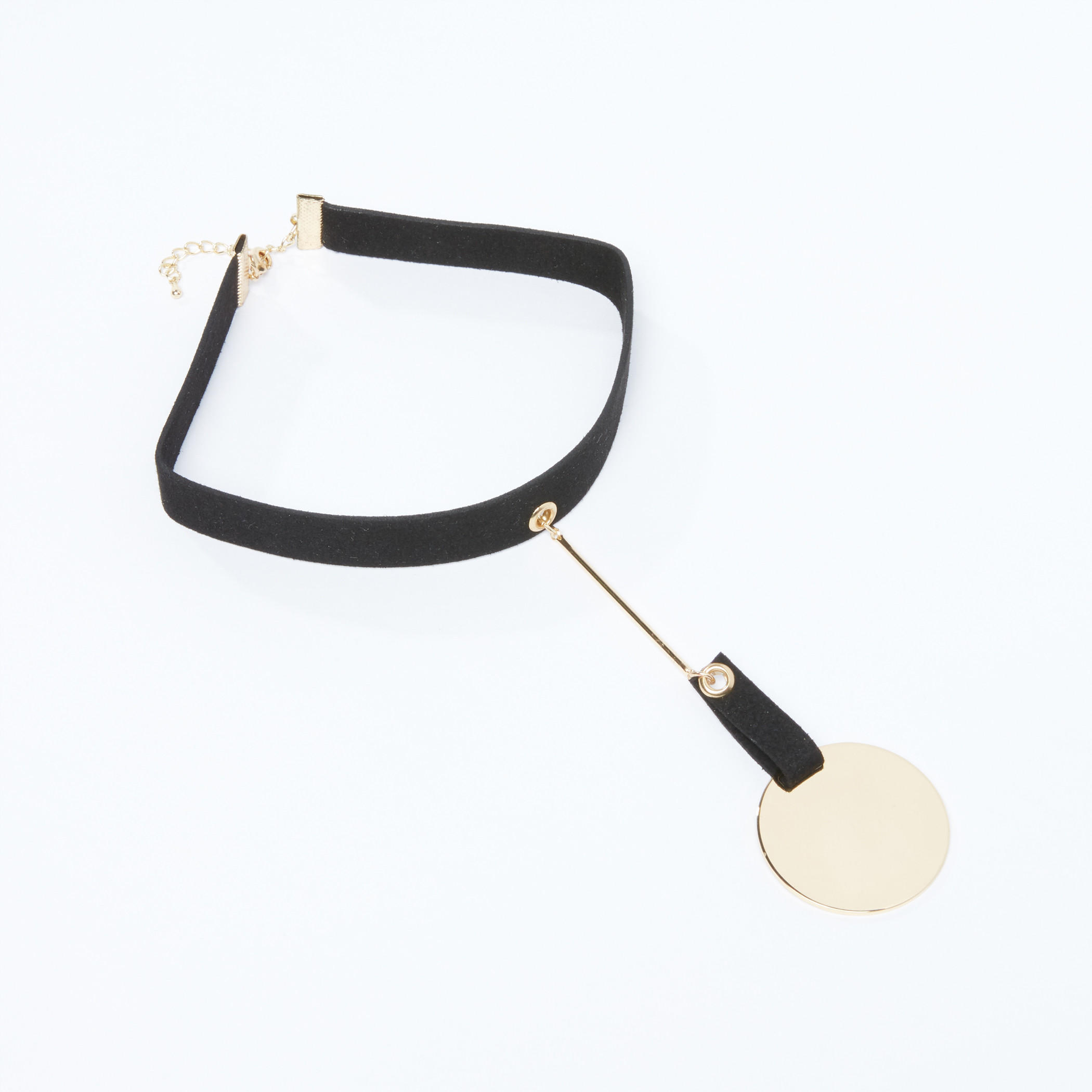 قلادة طوق ميتاليك بمشبك إغلاق وتفاصيل ميتاليك-women-watchesandjewellery-jewellery-necklacesandpendants-image-1