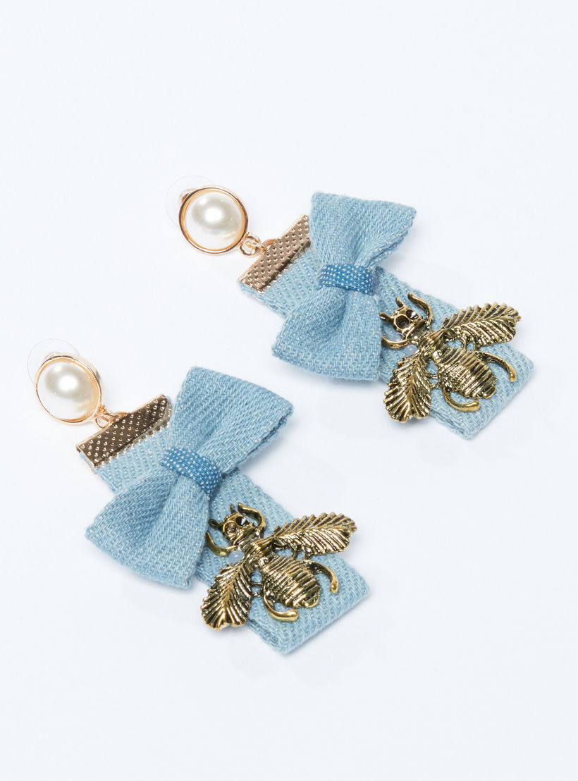 أقراط مزينة بمكبس إغلاق-women-watchesandjewellery-jewellery-earrings-image-2