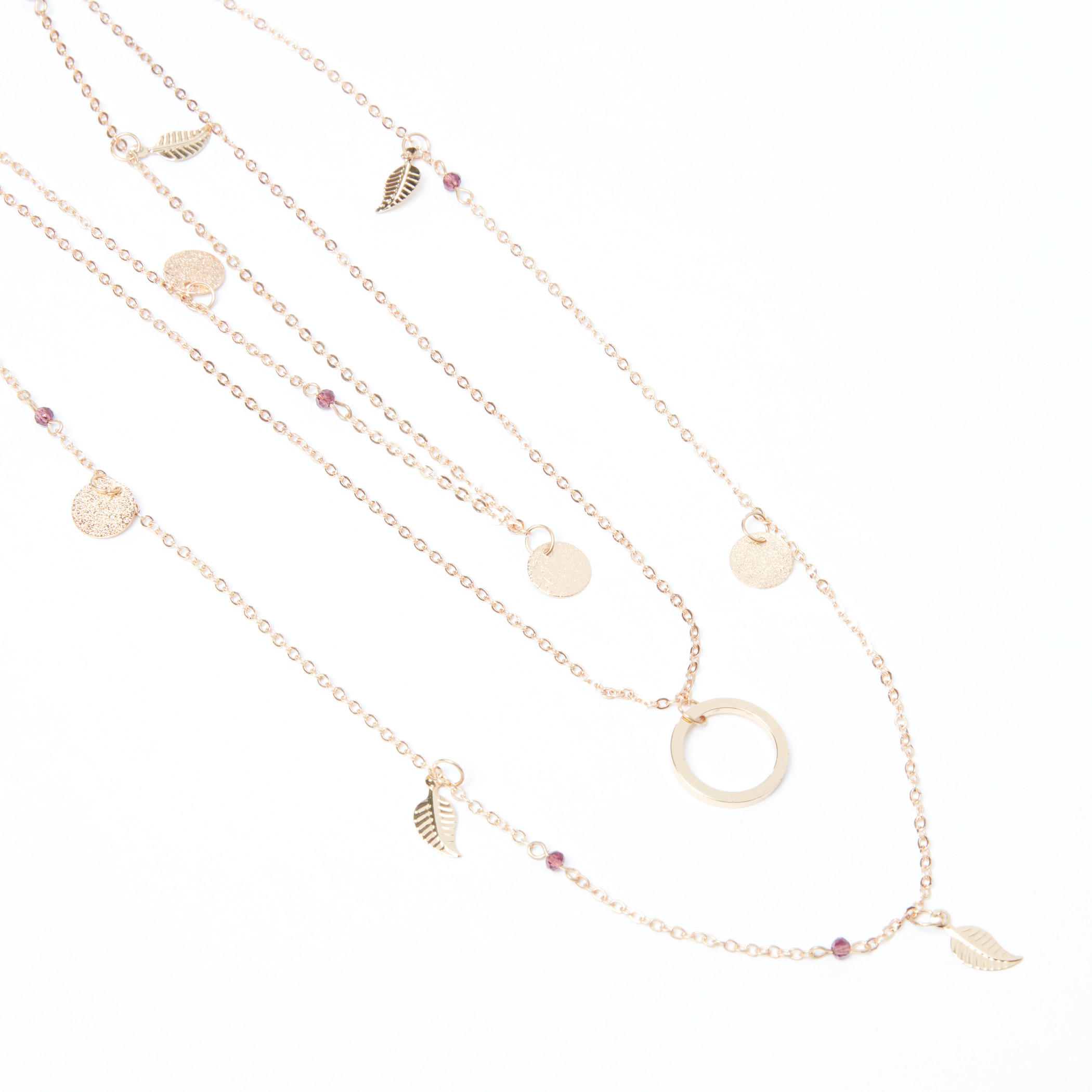 قلادة طبقات بدلّاية ومشبك إغلاق-women-watchesandjewellery-jewellery-necklacesandpendants-image-2