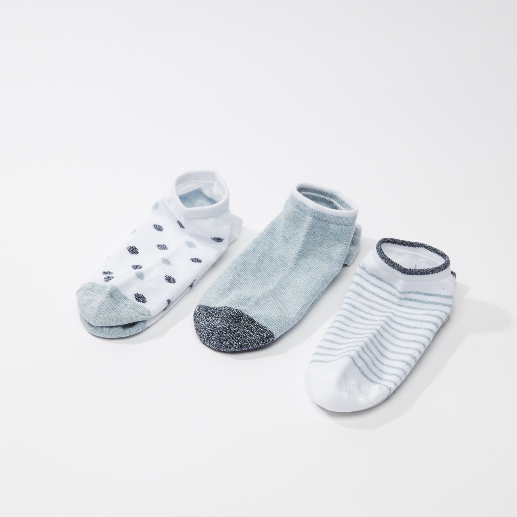 جوارب متنوعة بطول الكاحل - طقم من 3 أزواج-women-socksandstockings-image-2