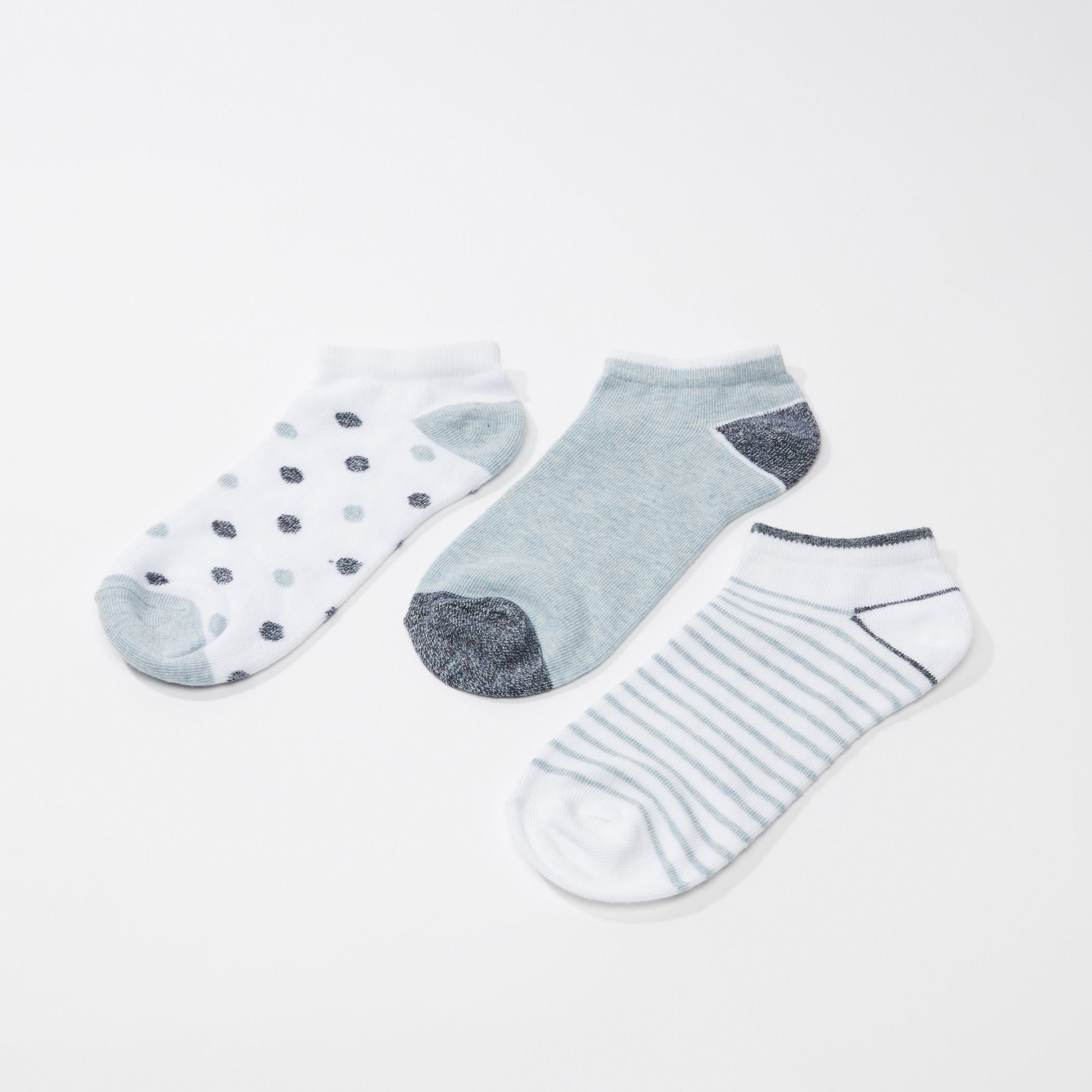 جوارب متنوعة بطول الكاحل - طقم من 3 أزواج-women-socksandstockings-image-3