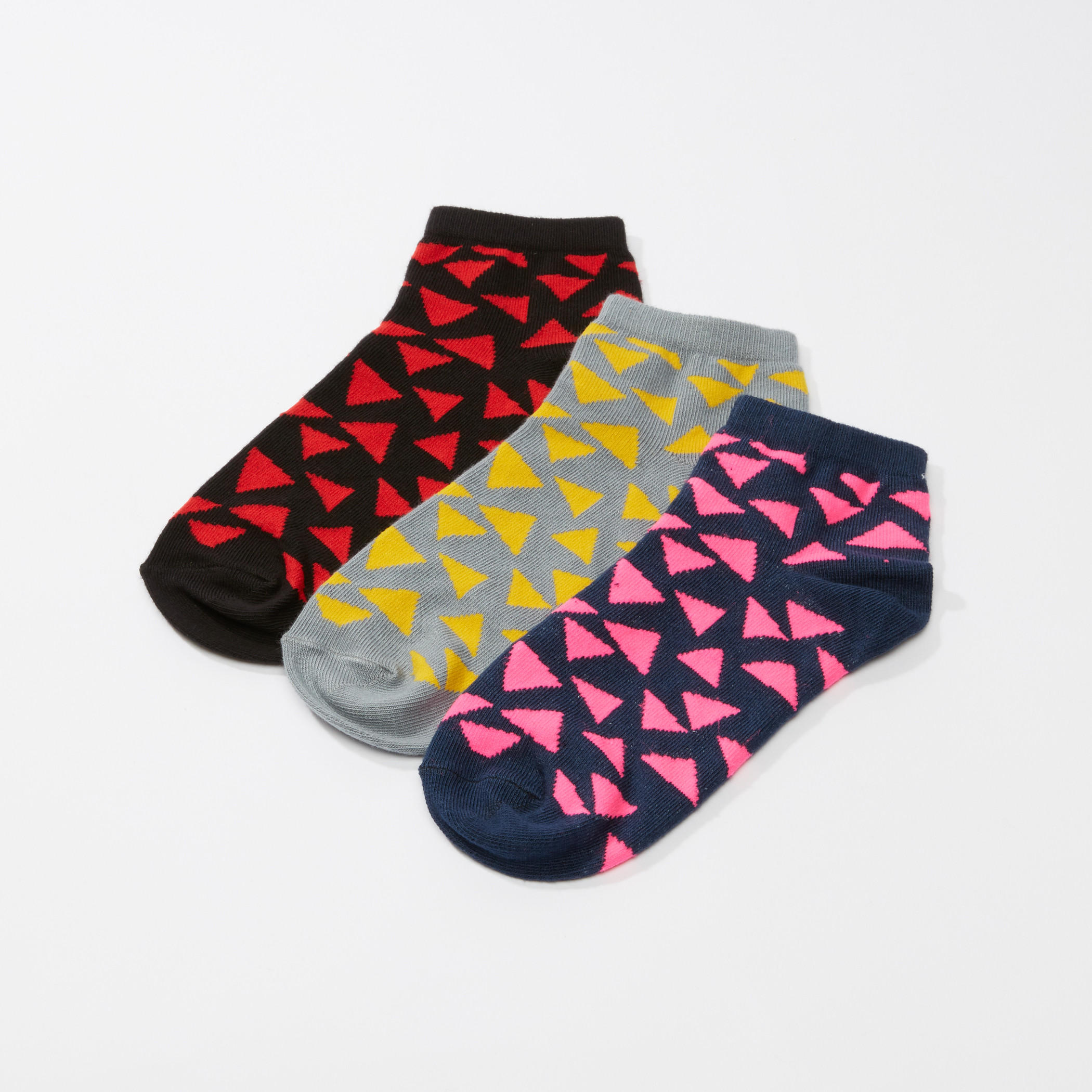 جوارب بطول الكاحل بطبعات - طقم من 3 أزواج-women-socksandstockings-image-1
