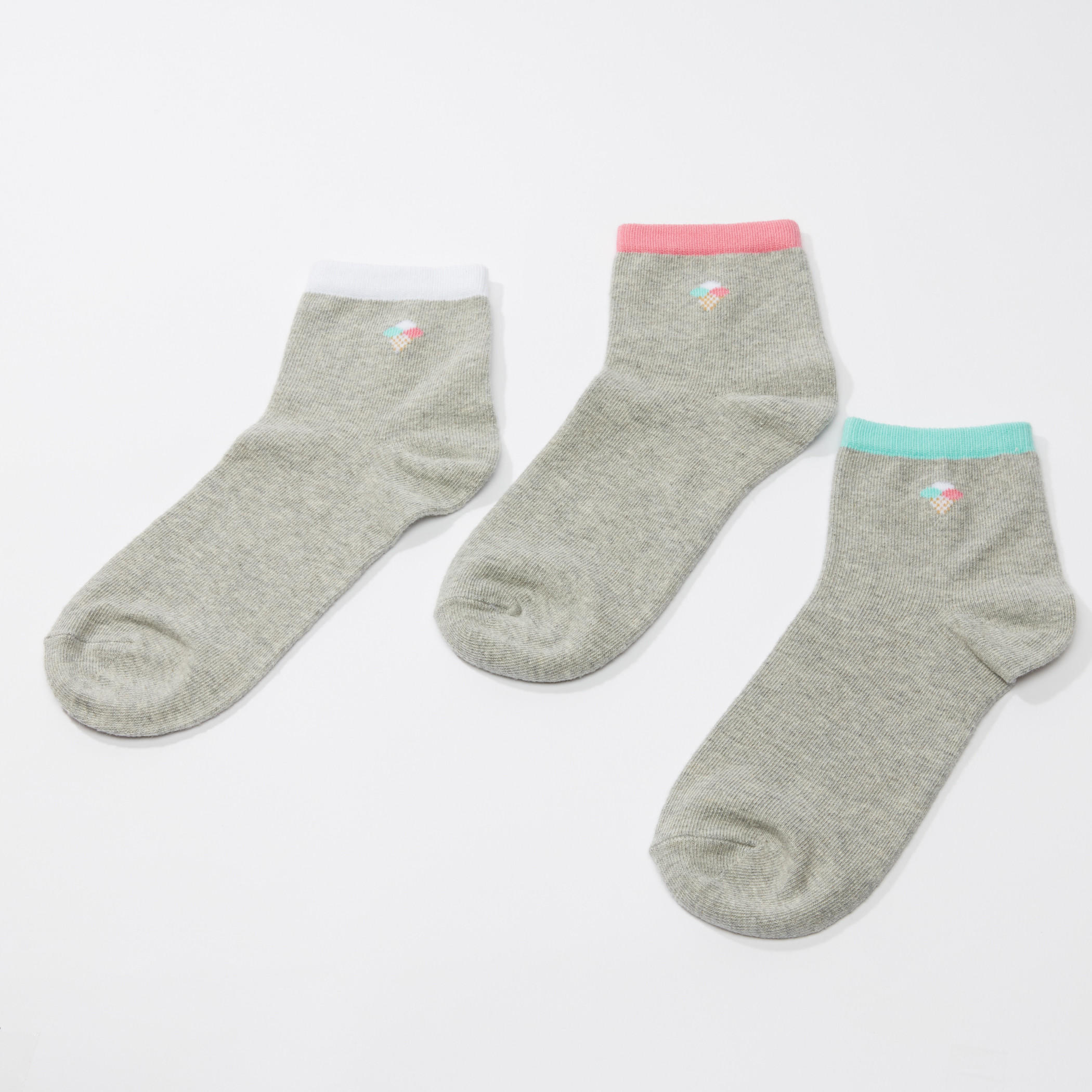 جوارب بارزة الملمس بطول الكاحل - طقم من 3 أزواج-women-socksandstockings-image-3