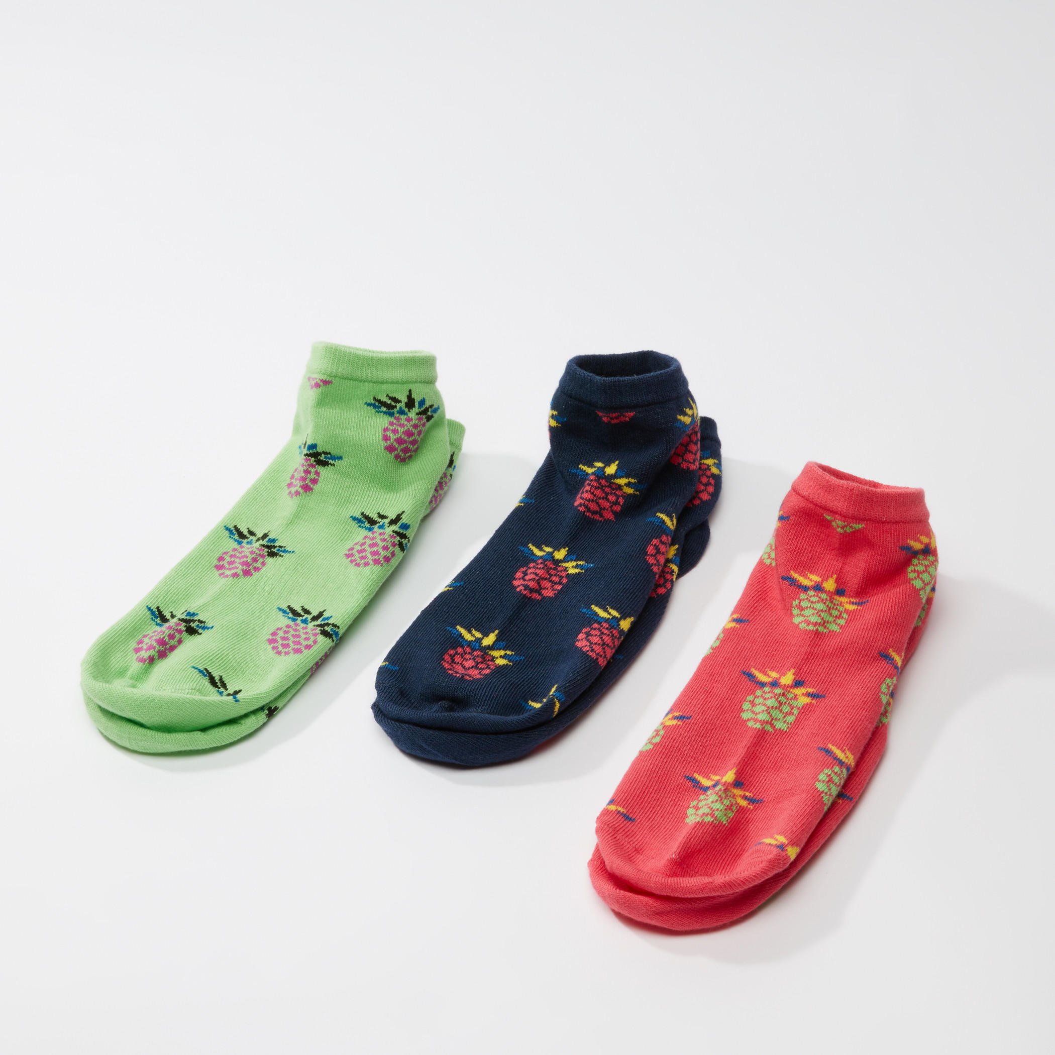 جوارب بطول الكاحل بطبعات - طقم من 3 أزواج-women-socksandstockings-image-2