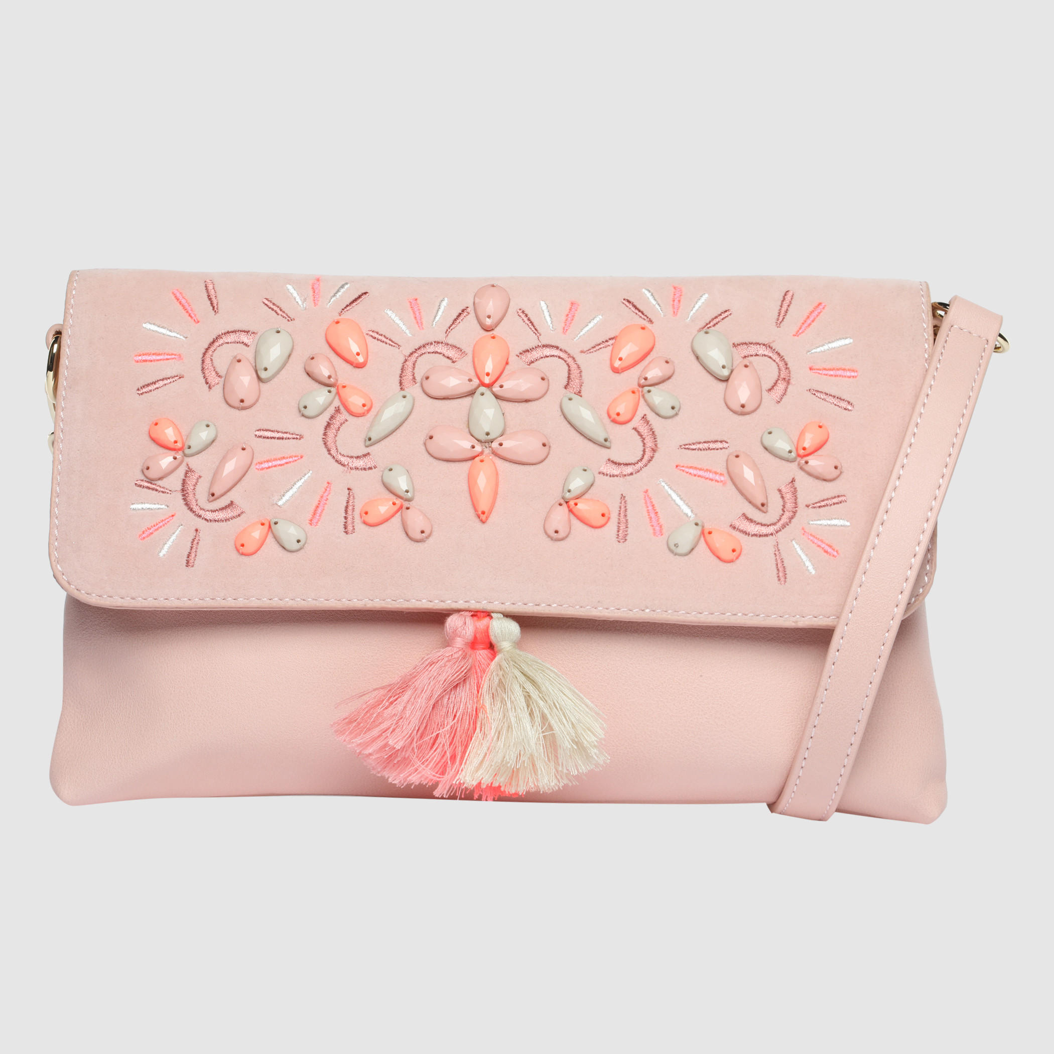 حقيبة كروس بودي مزيّنة بالخرز مع زر إغلاق مغناطيسي وطيّة-women-bagsandwallets-handbags-image-1
