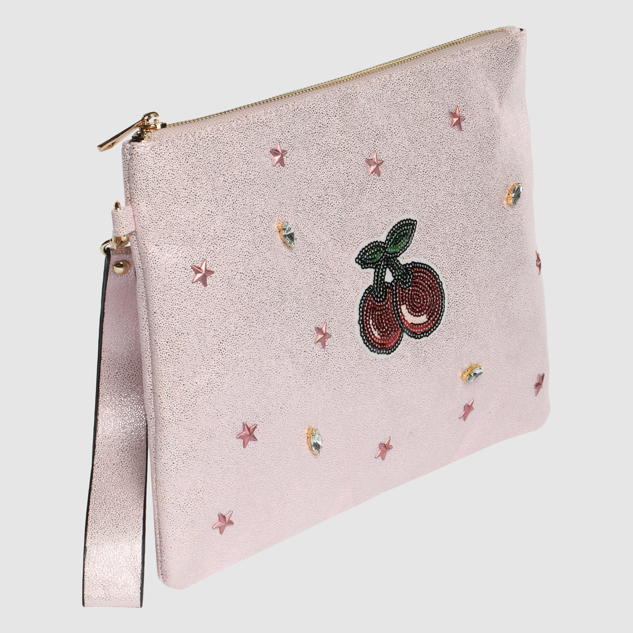 Embellished Pouch with Zip Closure and Wrist Strap-women-bagsandwallets-handbags-image-2