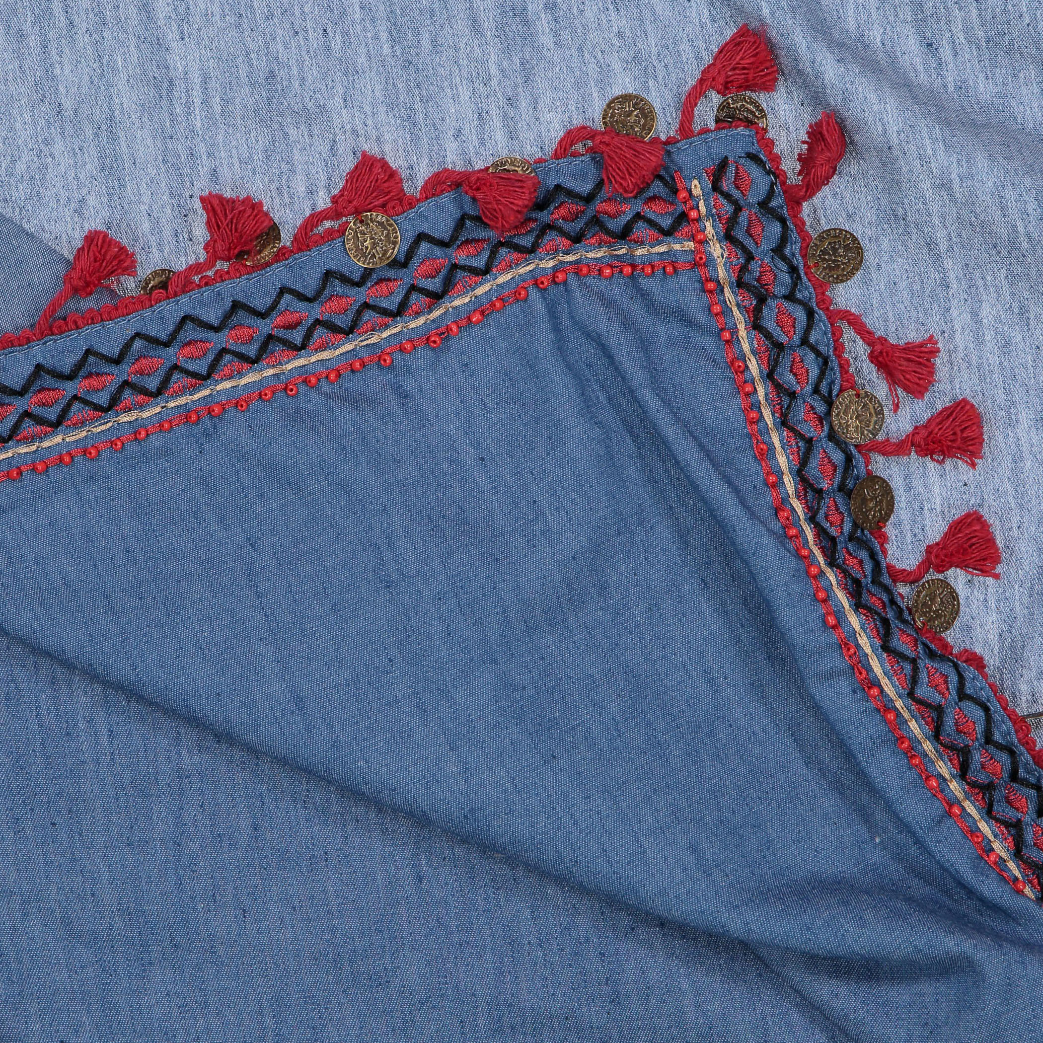 وشاح مُطرّز مُزيّن بشرّابات-women-clothingaccessories-scarves-image-1