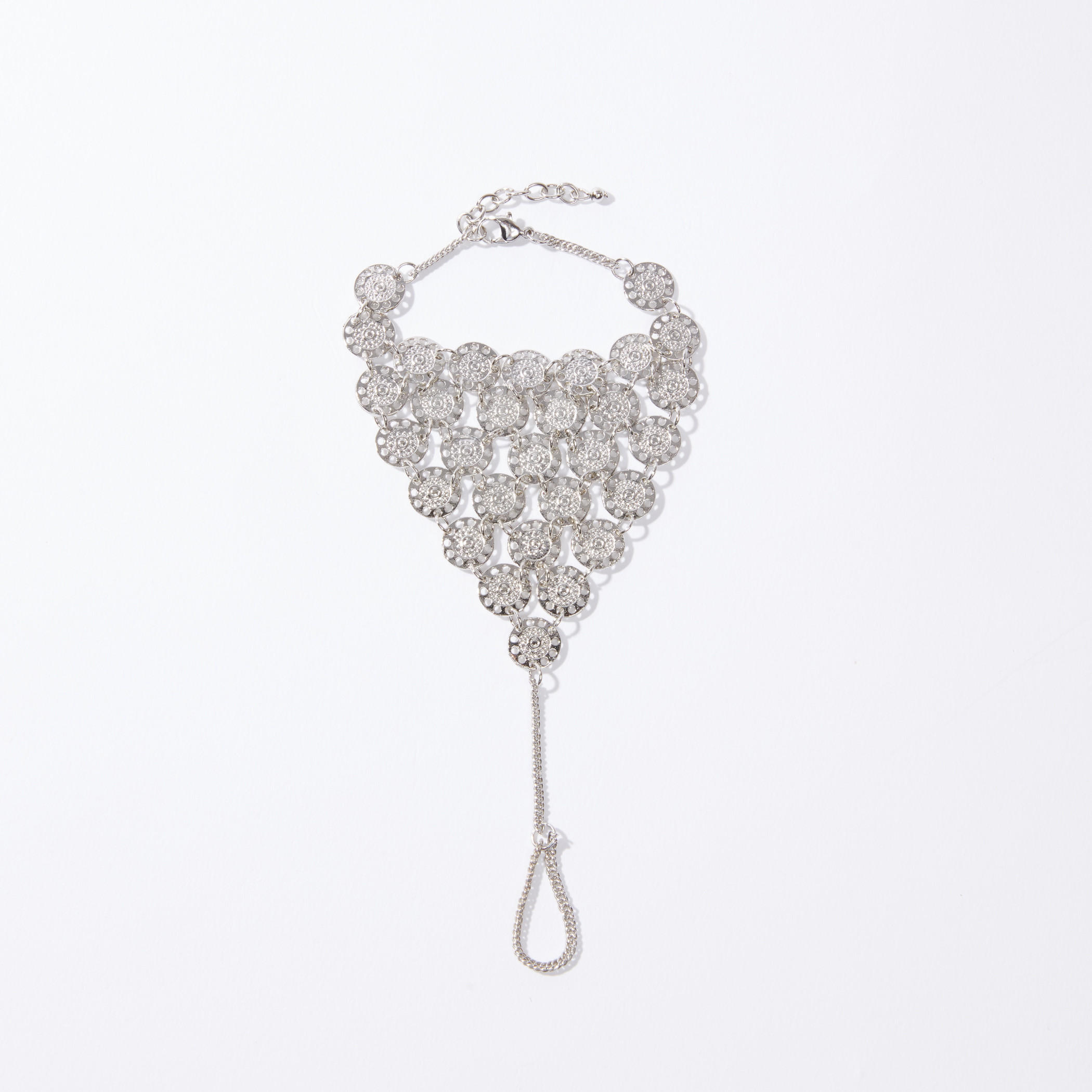 خلخال ميتاليك بخاتم إصبع ومشبك إغلاق-women-watchesandjewellery-jewellery-anklets-image-1