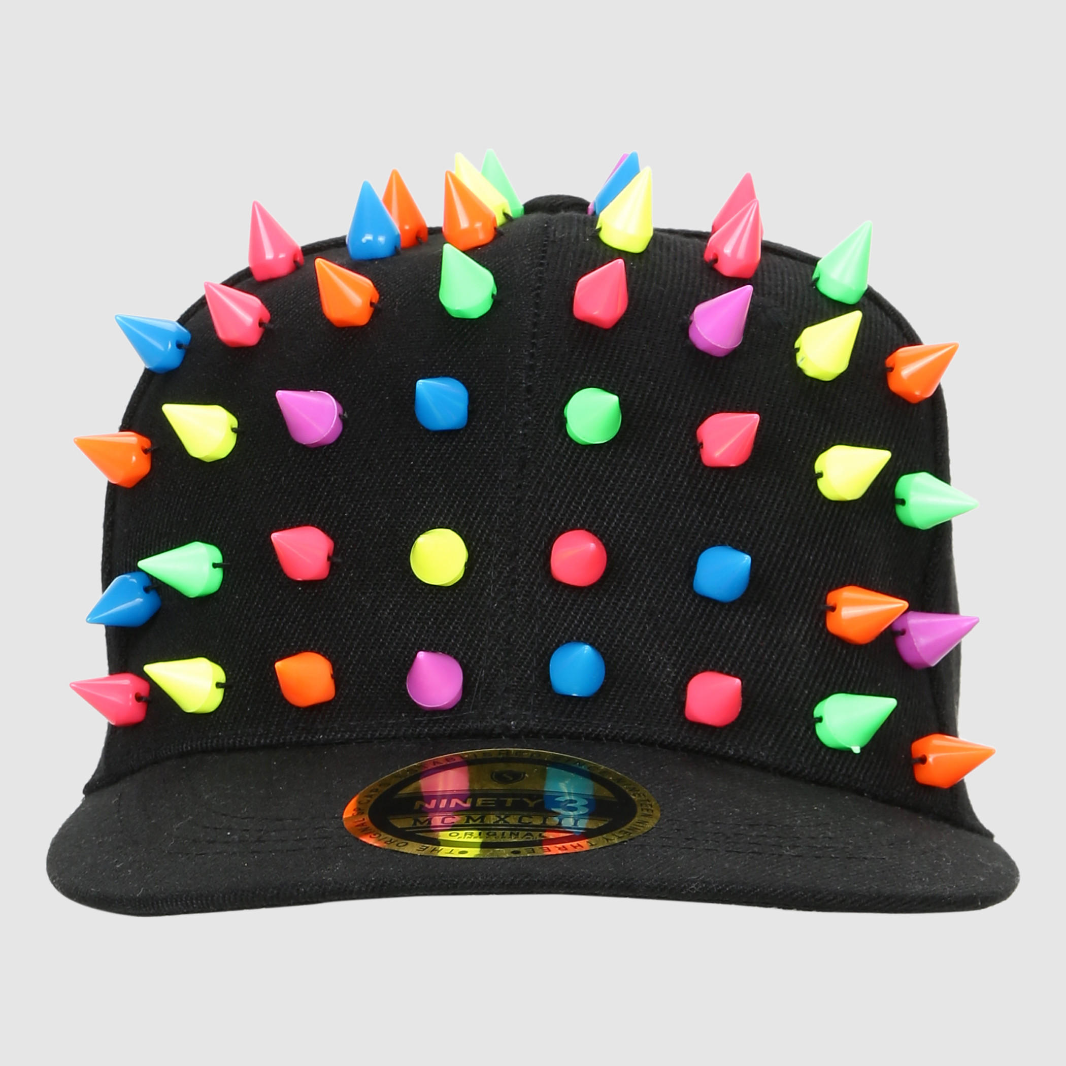 Spike Flat Peak Cap with Snap Closure-women-clothingaccessories-capsandhats-image-1
